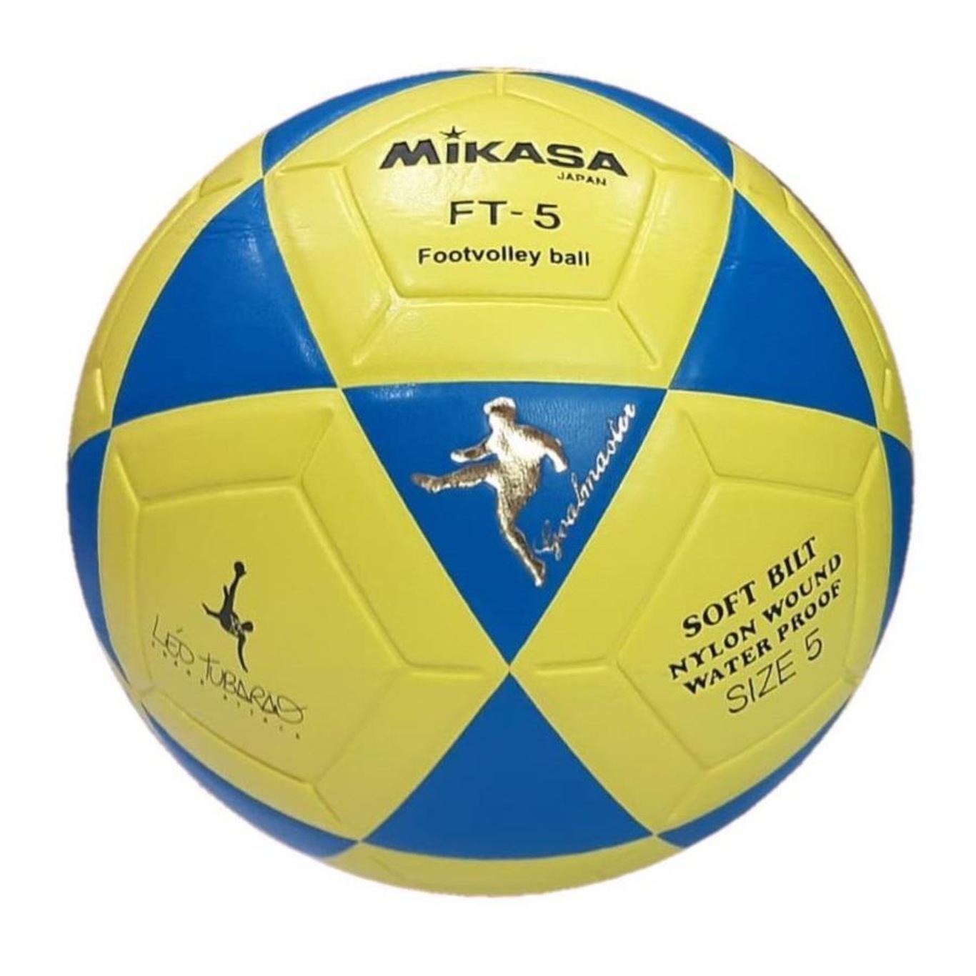 Bola De Futevolei Mikasa FT-4 Couro - Amarelo e preto em Promoção