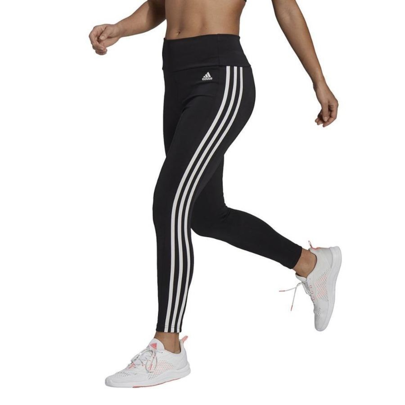 Calça Legging adidas Designed To Move 3 Stripes - Feminino