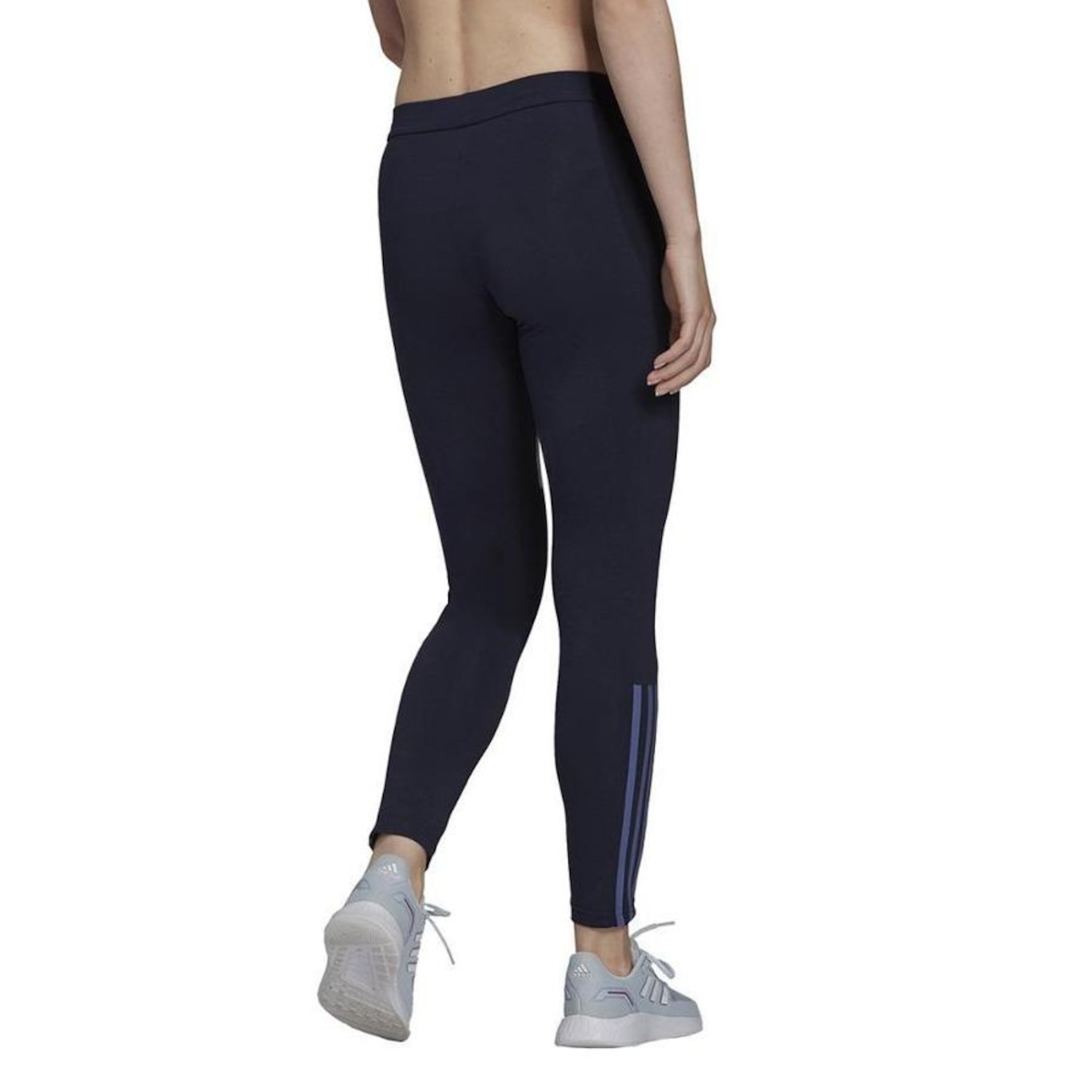 Calça Legging adidas Fitted 3-Stripes - Feminino - Foto 5