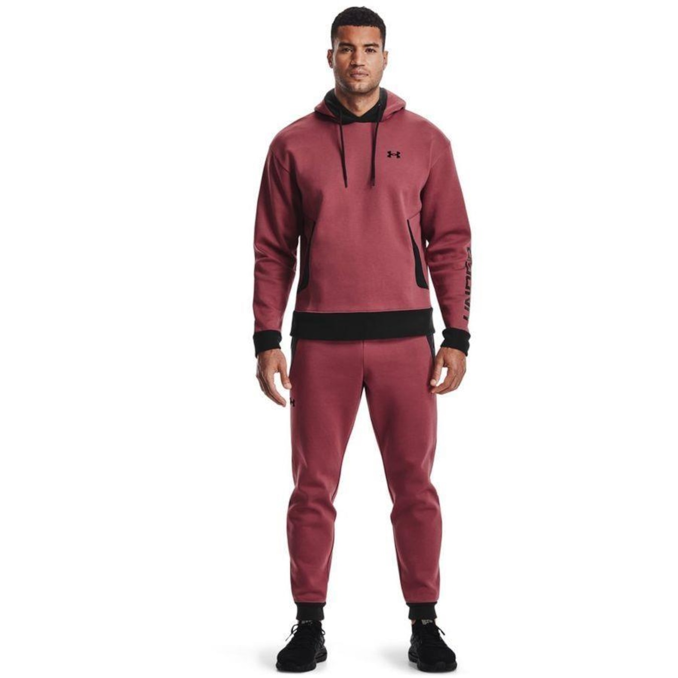 Blusão de Moletom com Capuz Under Armour Recover Fleece Hoodie - Masculino - Foto 2