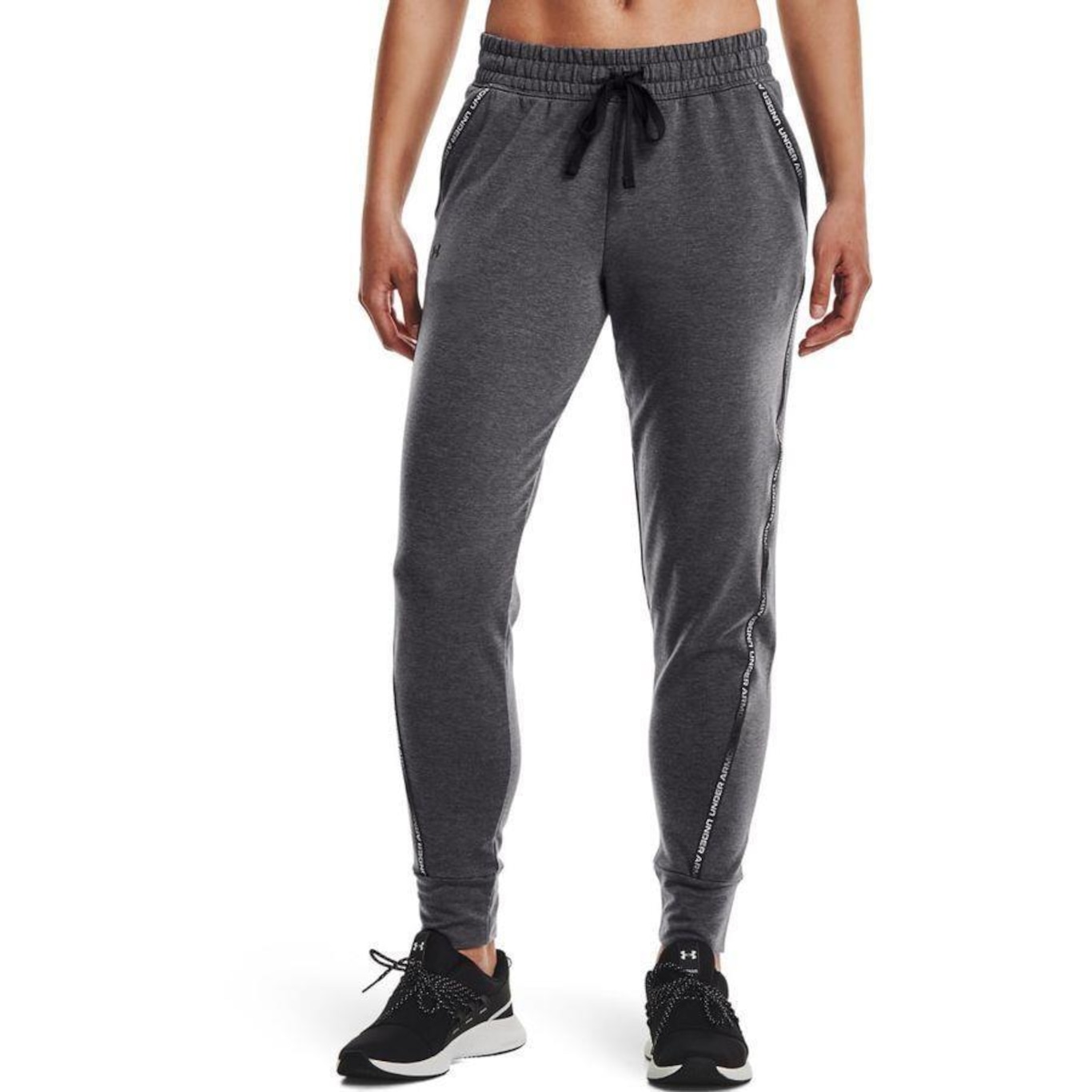 Calça Under Armour Rival Terry Taped Pant - Feminina - Foto 1