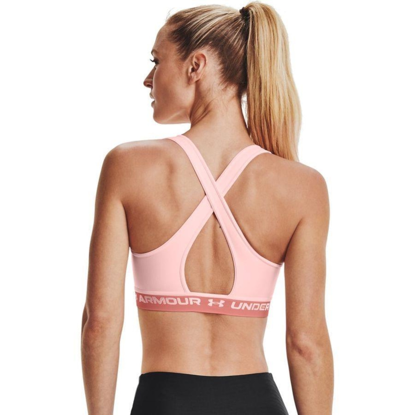 Top Fitness Under Armour Crossback Mid Bra - Feminino - Foto 2