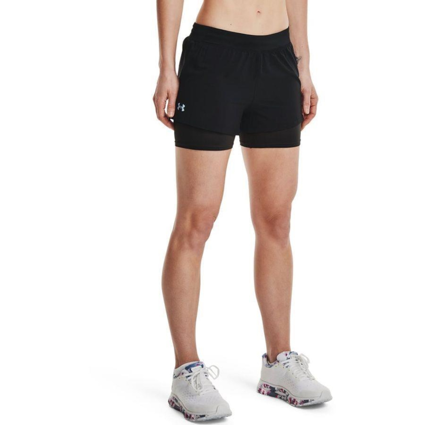 Shorts Under Armour IsoChill Run 2N1 - Feminino - Foto 3