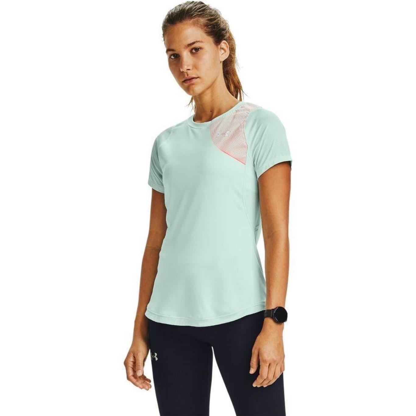 Camiseta Under Armour Qualifier ISO-CHILL Short Sleeve - Feminina - Foto 1