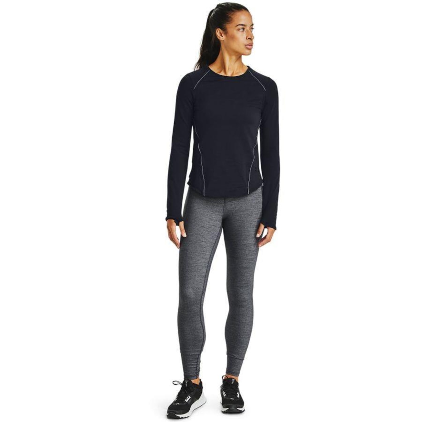 Calça Legging Under Armour Meridian Heather - Feminina - Foto 2