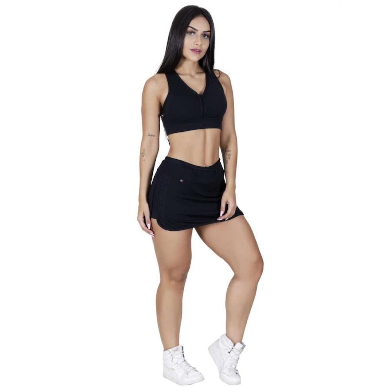 Short Saia Dry Orbis Fitness com Short Interno - Feminino - Foto 1