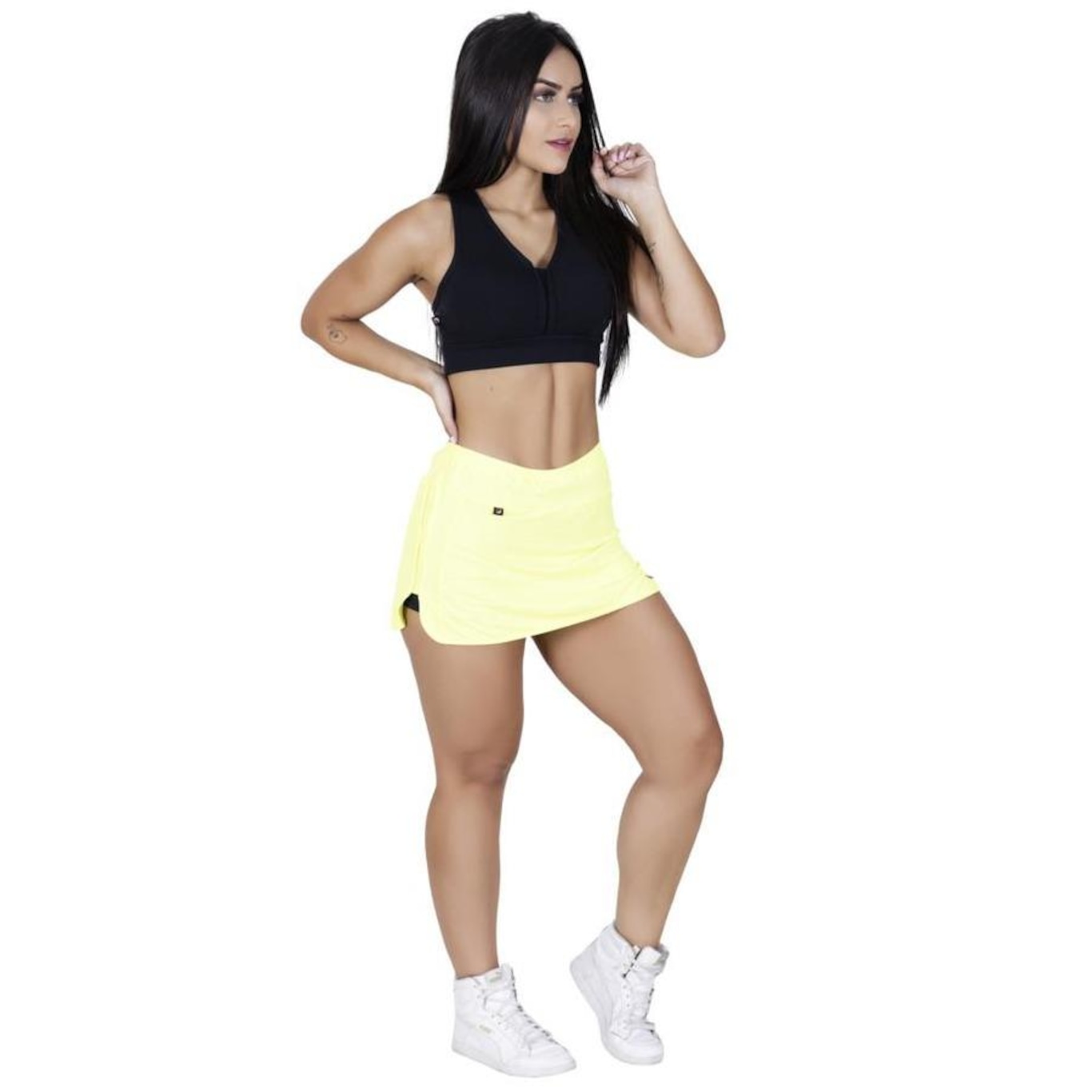 Short Saia Dry Orbis Fitness com Short Interno - Feminino - Foto 1