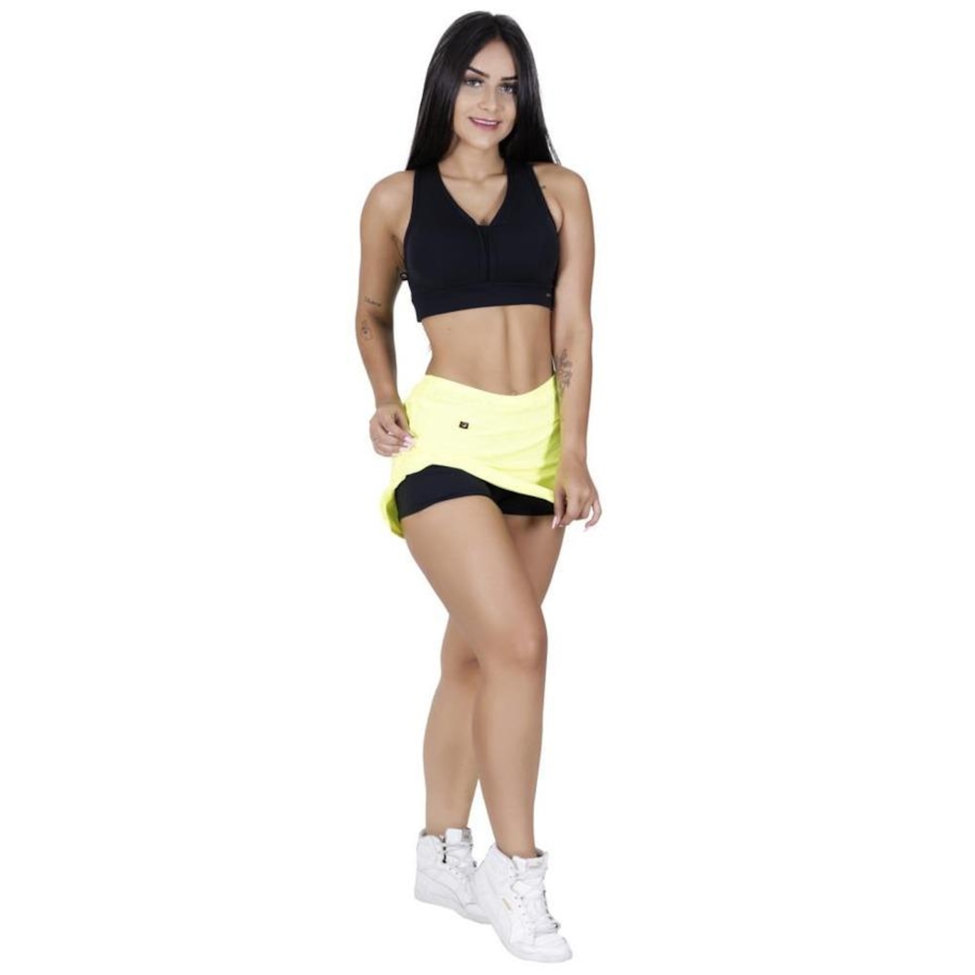 Short Saia Dry Orbis Fitness com Short Interno - Feminino - Foto 2