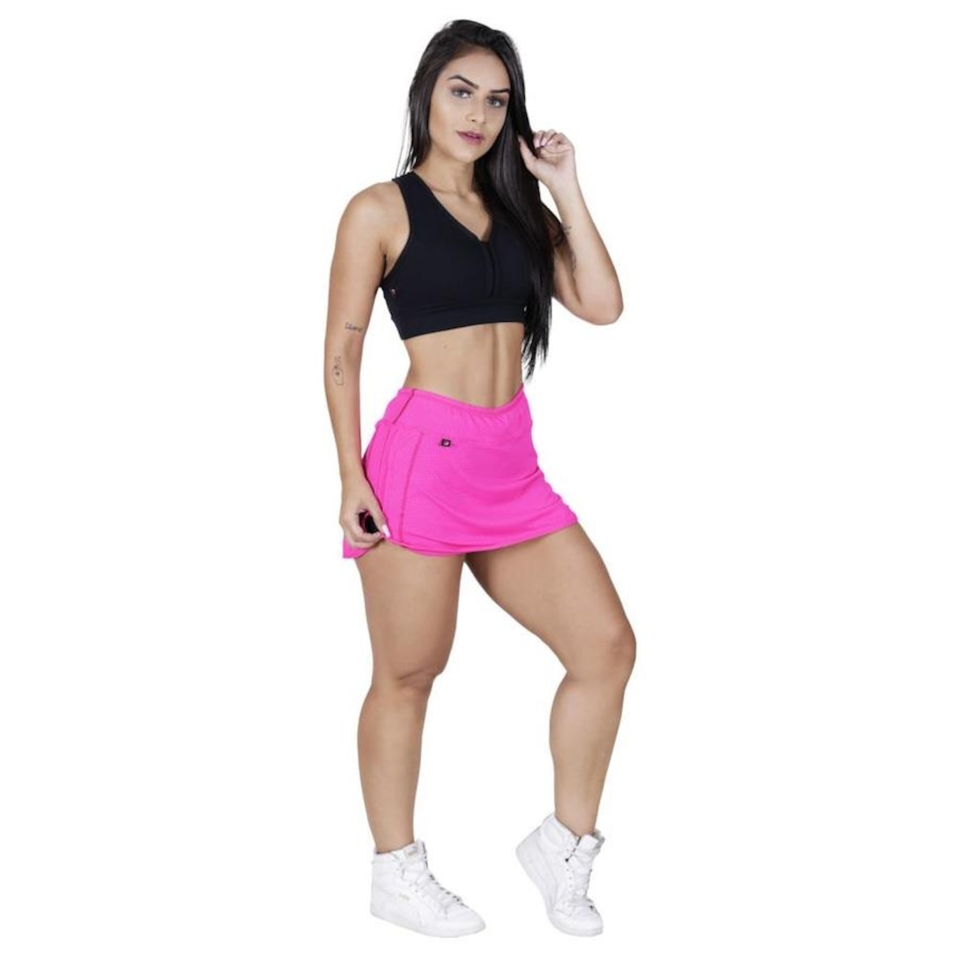 Short Saia Dry Orbis Fitness com Short Interno - Feminino - Foto 1