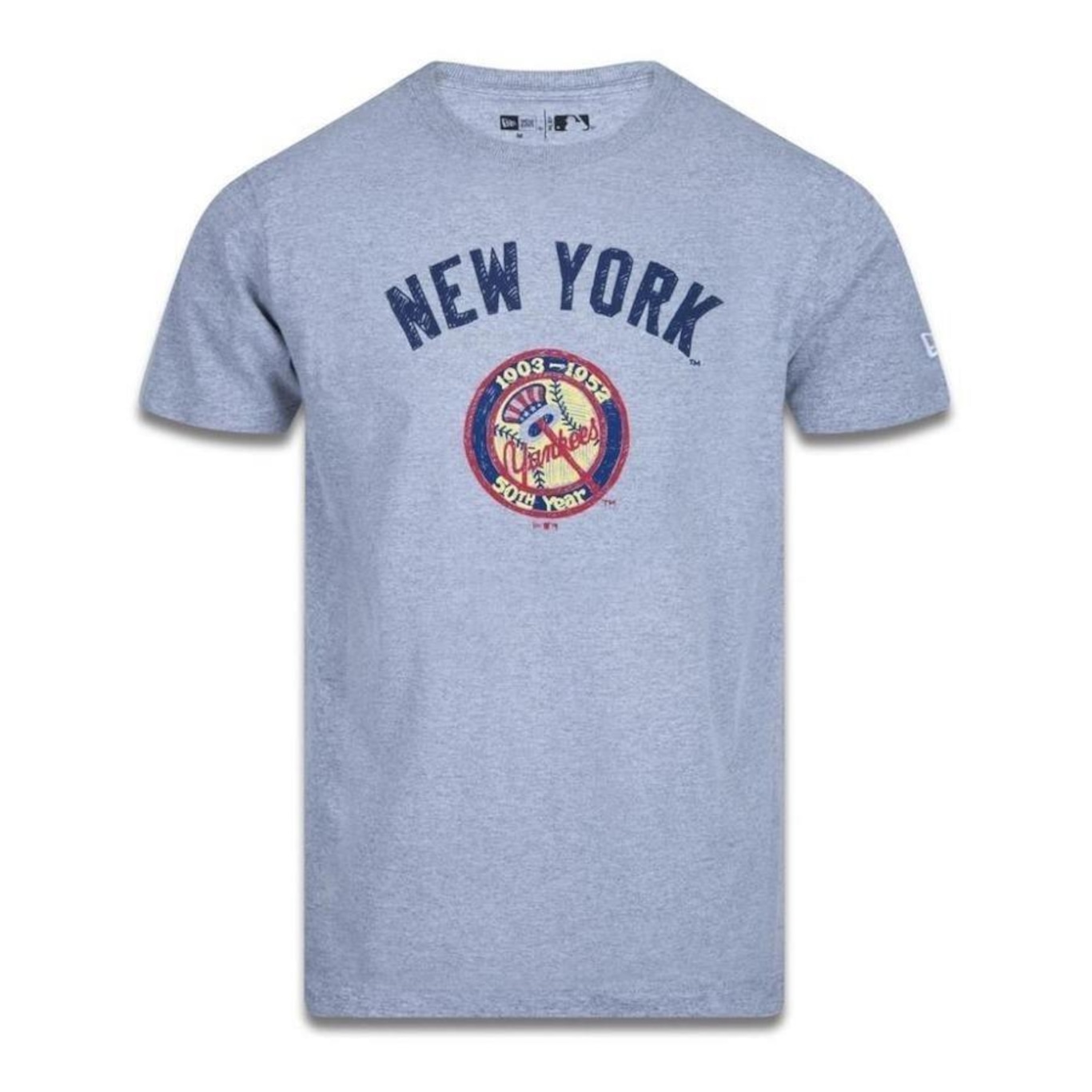 Camiseta New Era Masculina New York Yankees MLB Cooperstown Crayon - Foto 1