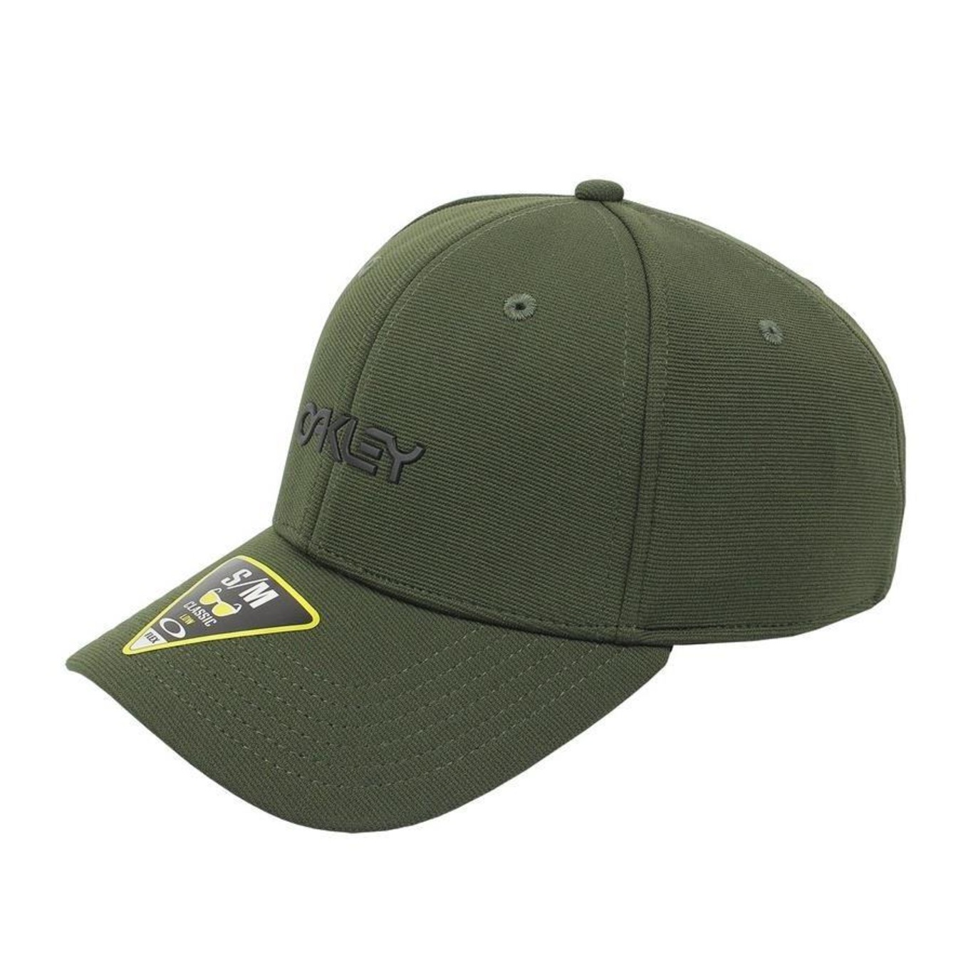 Boné Aba Curva Oakley 6 Panel Stretch Metallic Hat New Dark Brush - Fechado - Adulto - Foto 1