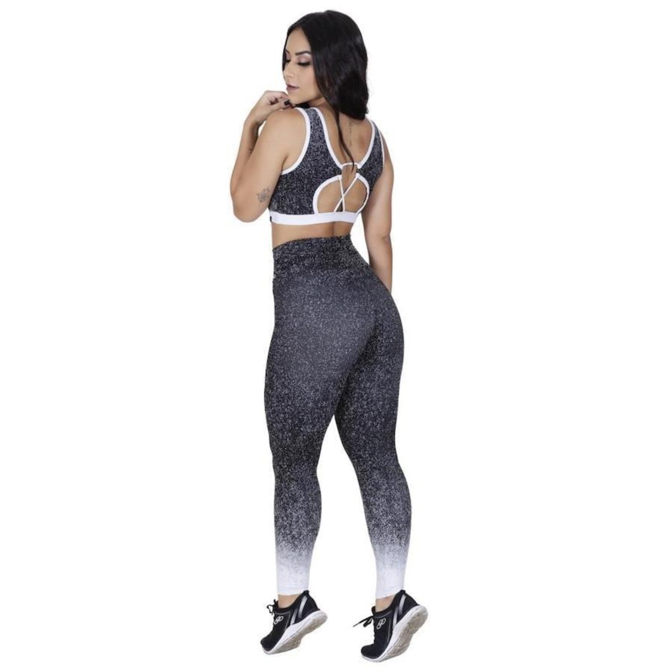 Calça Legging Cintura Alta Orbis Fitness Degradê - Feminino - Foto 5