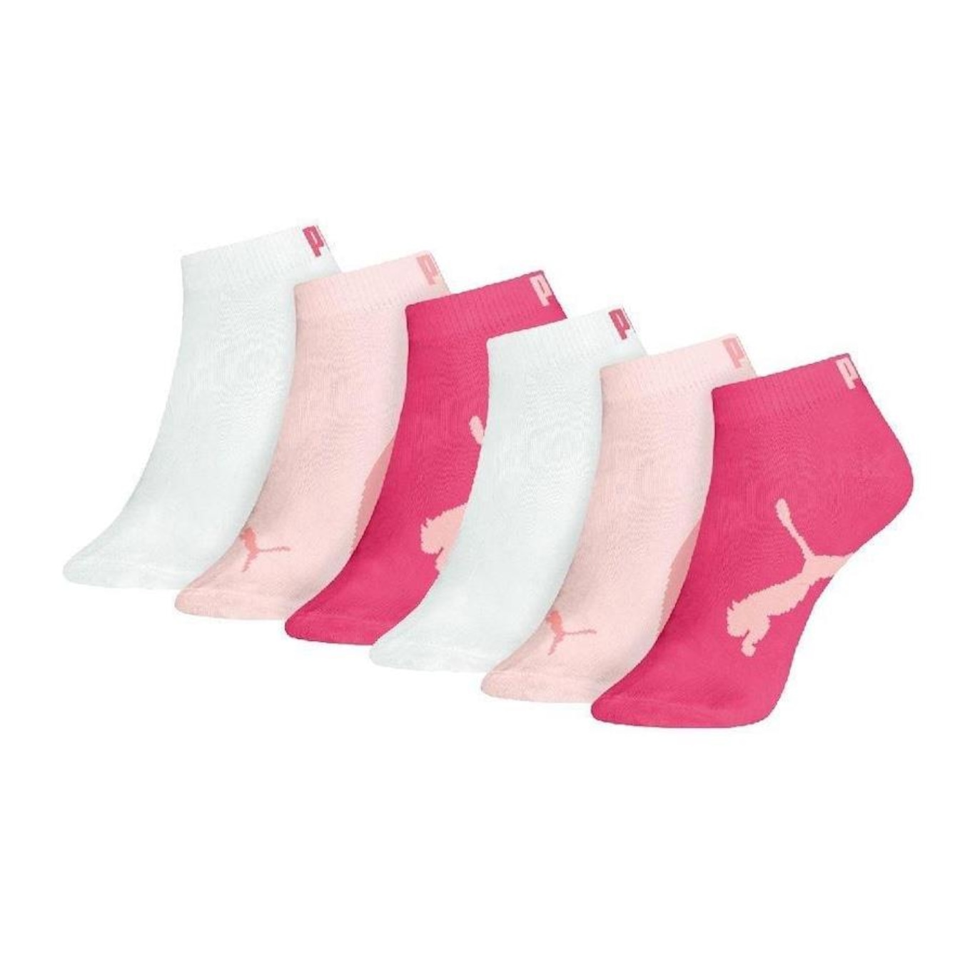 Kit de Meia Sapatilha Puma com 6 Pares - Infantil - Foto 1