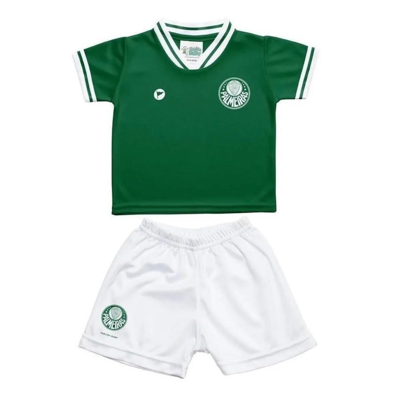 Kit Uniforme do Palmeiras Torcida Baby 031Ss: Camiseta + Shorts - Infantil - Foto 1