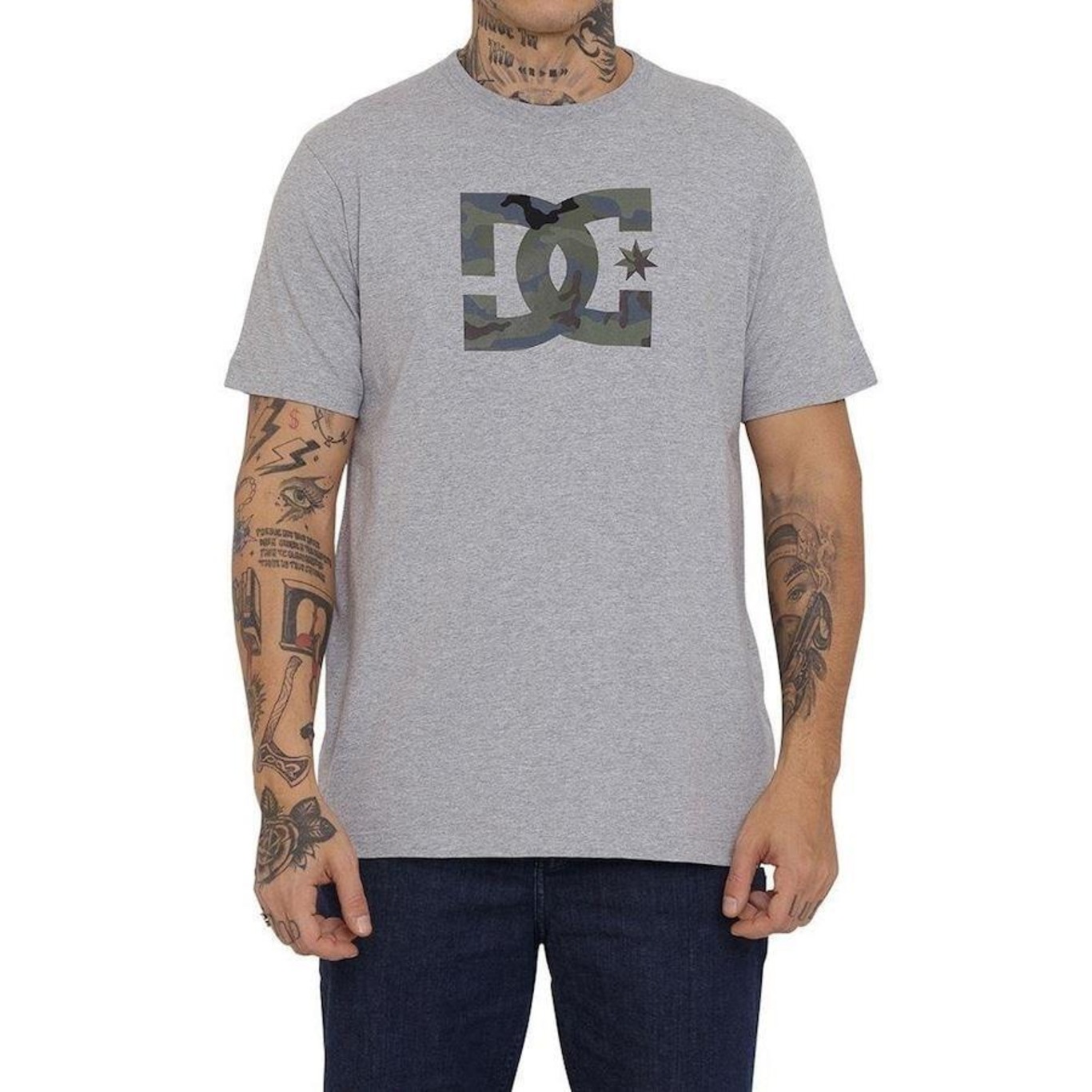 Camiseta DC Shoes DC Star Camo Fill - Masculina - Foto 1