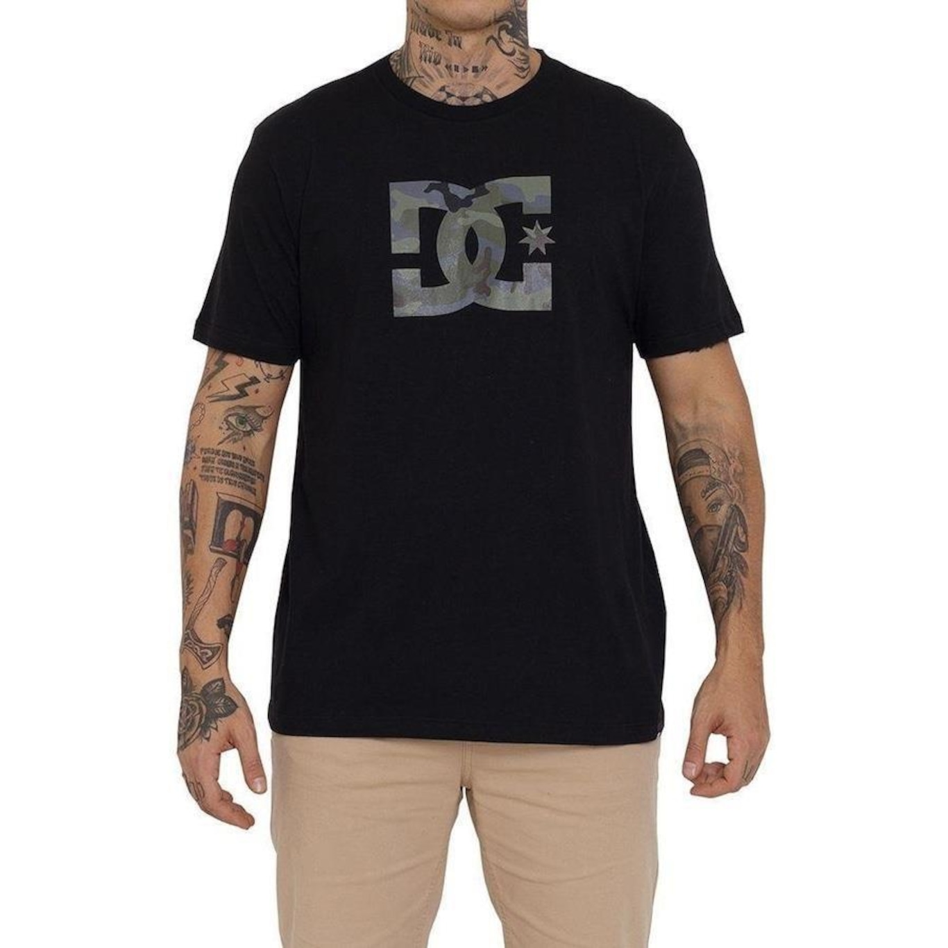 Camiseta DC Shoes DC Star Camo Fill - Masculina - Foto 1