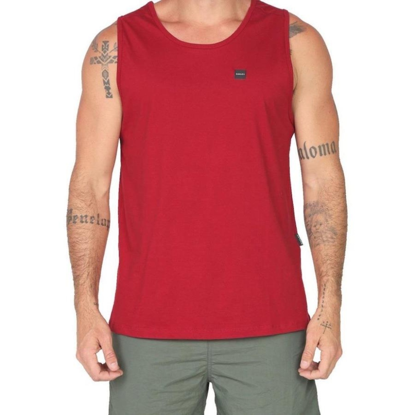 Camiseta Oakley Patch Masculina - Vermelho