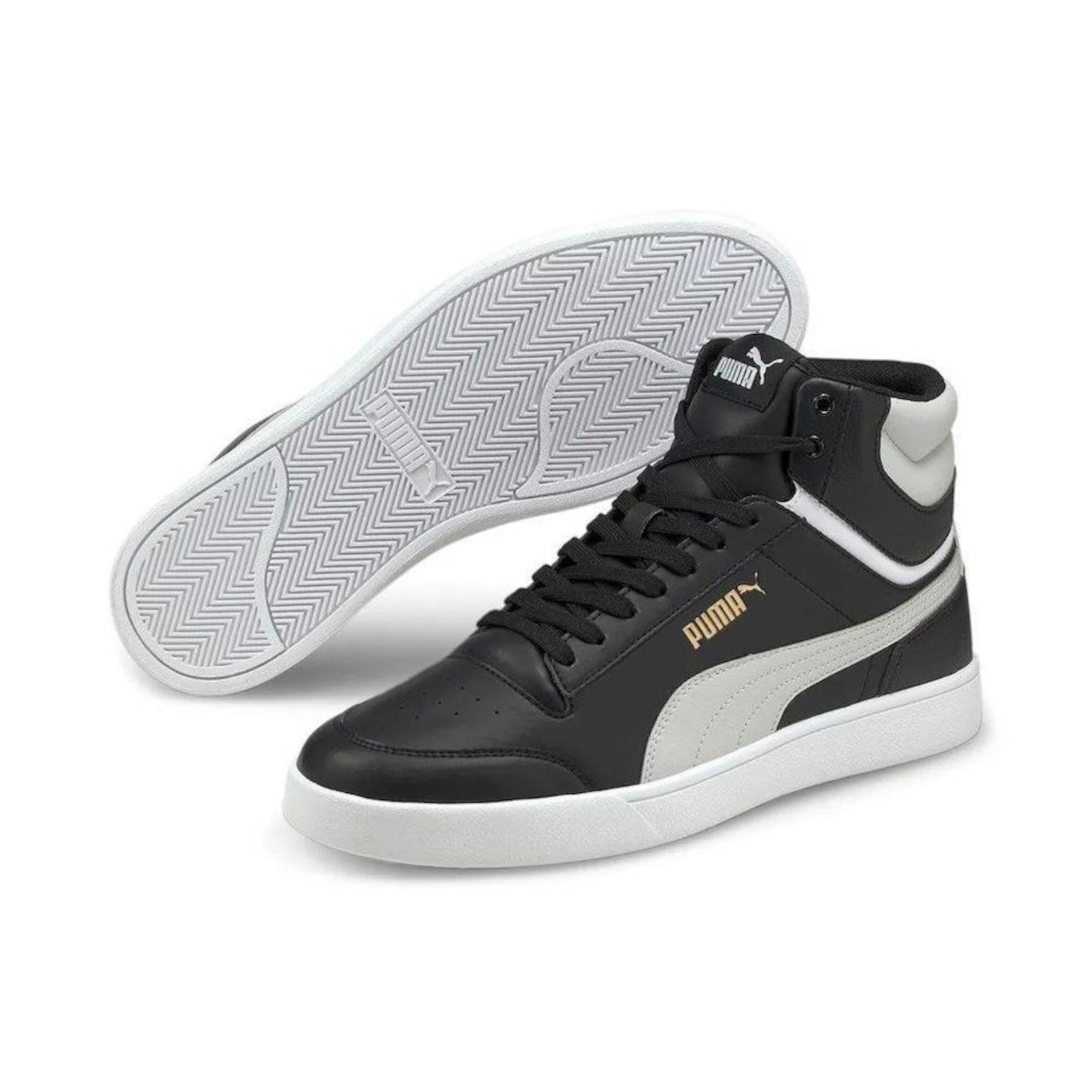 Tênis Cano Alto Puma Shuffle Mid Bdp - Masculino - Foto 4