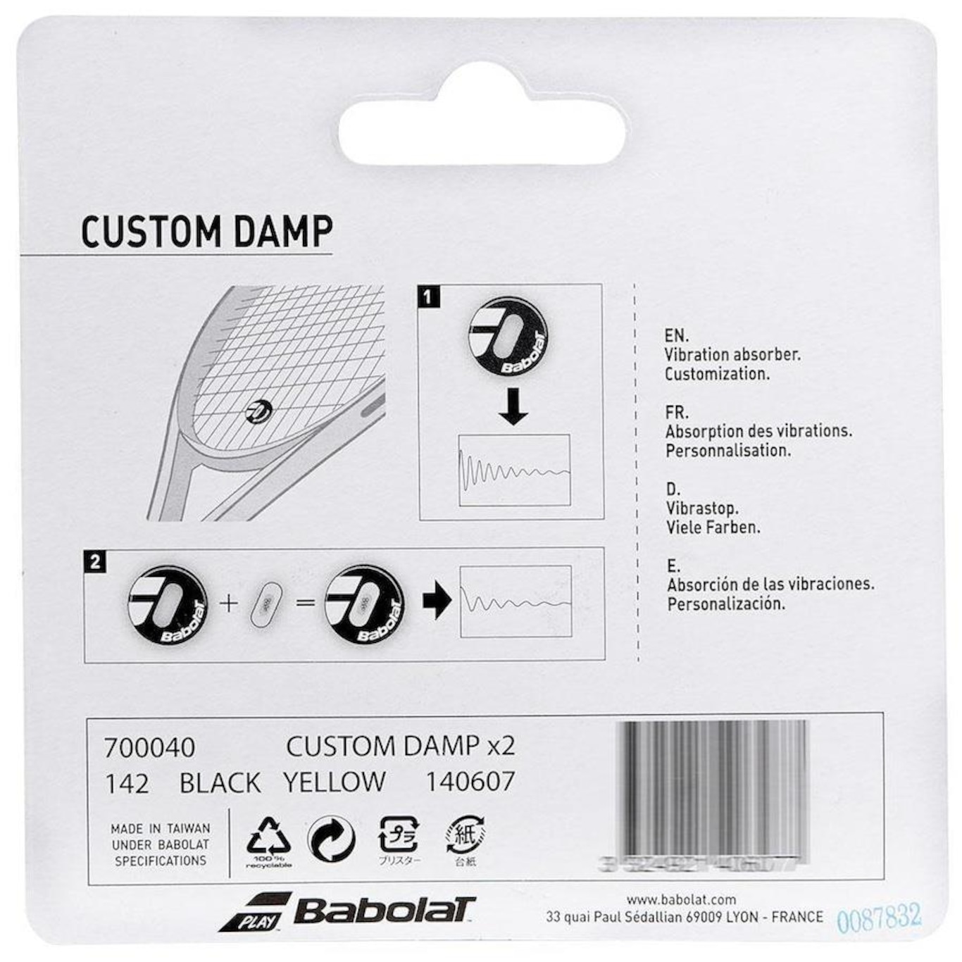 Antivibrador Babolat Custom Damp - 02 Unidades | Centauro