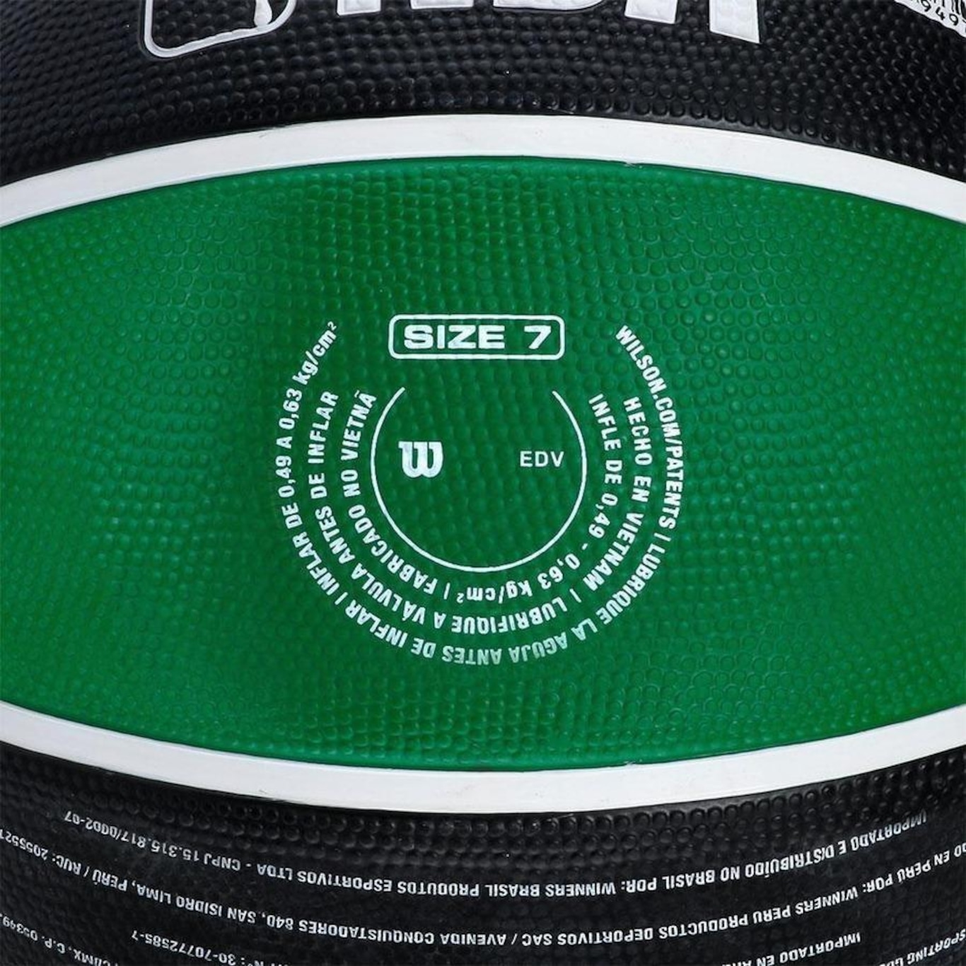 Bola de Basquete Wilson NBA Team Tribute Boston Celtics Tam7 - Foto 5