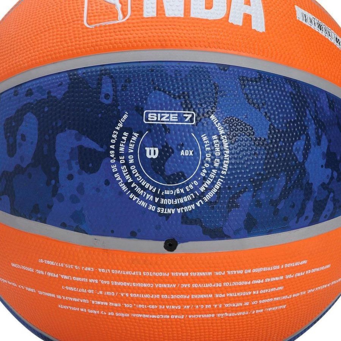 Bola de Basquete Wilson NBA All Team Tam 7 Vermelha Branca e Azul