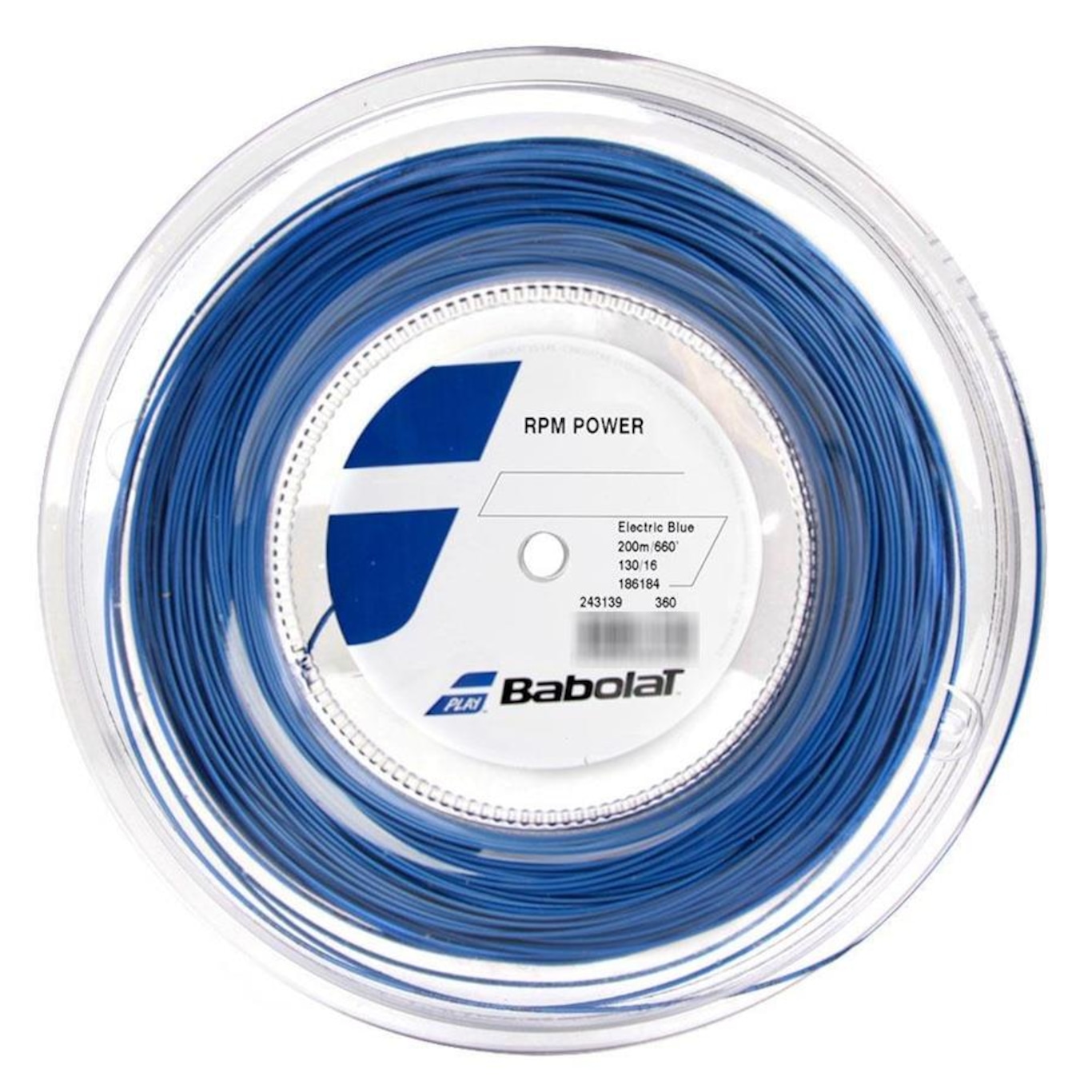 Corda Babolat RPM Power 16L 1.30mm Azul Rolo com 200 Metros em