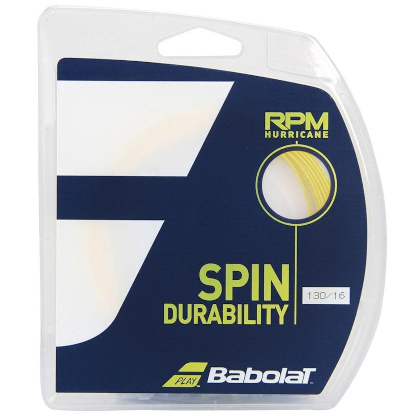 Corda Babolat RPM Hurricane 16L 1.30mm Amarela - Set Individual - Foto 1