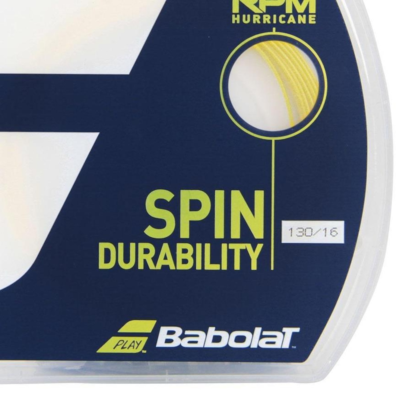 Corda Babolat RPM Hurricane 16L 1.30mm Amarela - Set Individual - Foto 2