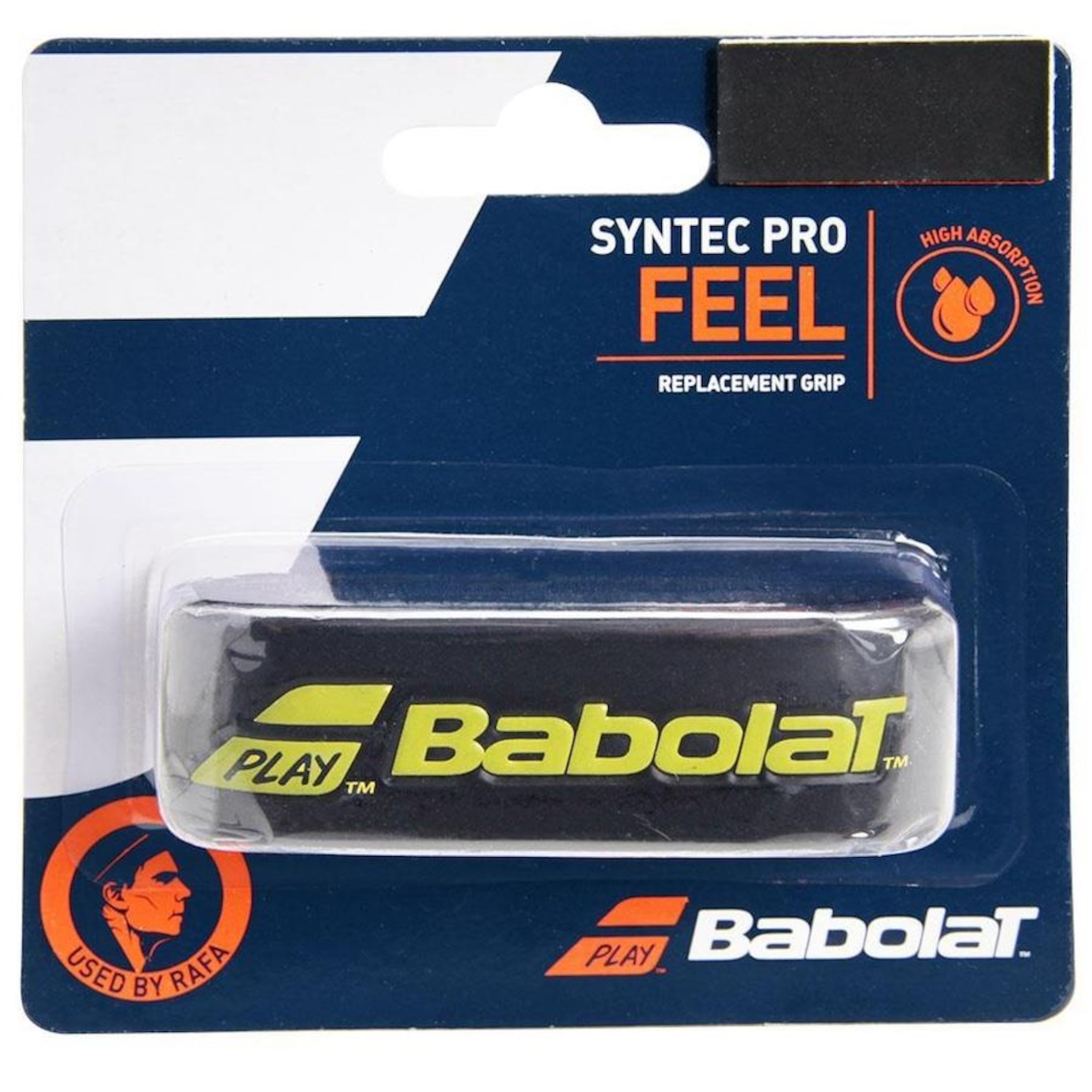 Cushion Grip Babolat Syntec Pro Feel Preto e Amarelo - Foto 1