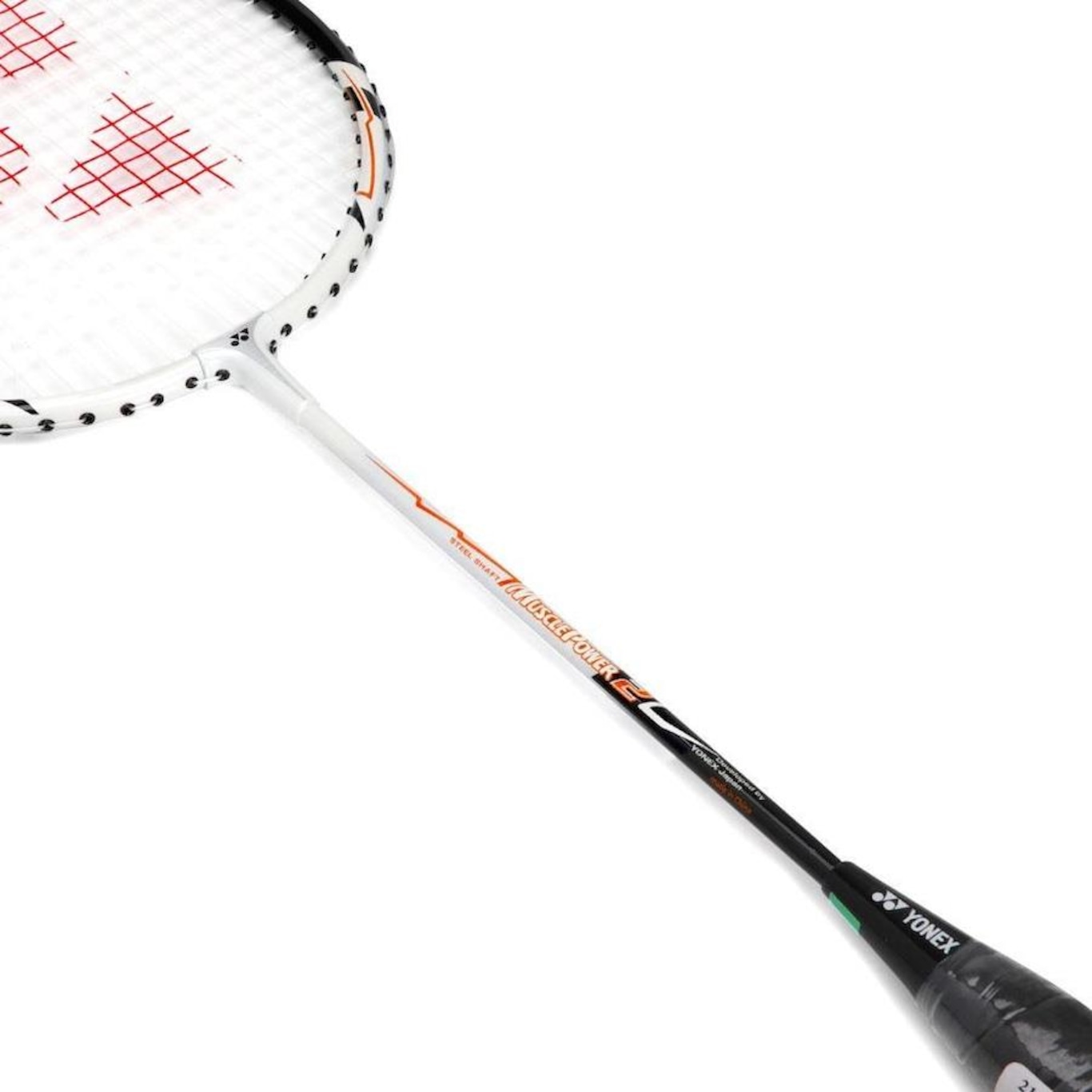 Raquete de Badminton Yonex Muscle Power 2 Branca Preta e Laranja - Foto 3