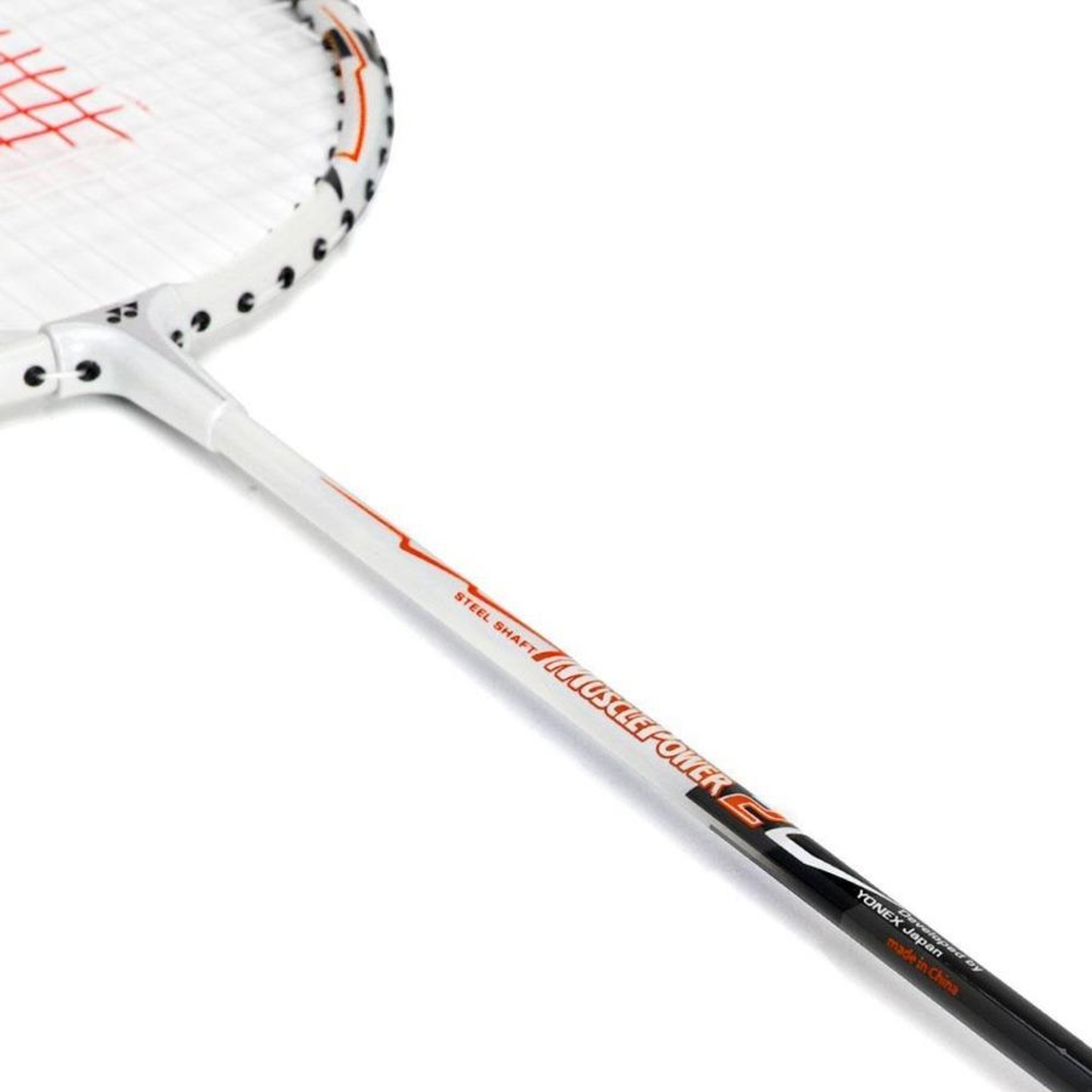 Raquete de Badminton Yonex Muscle Power 2 Branca Preta e Laranja - Foto 4