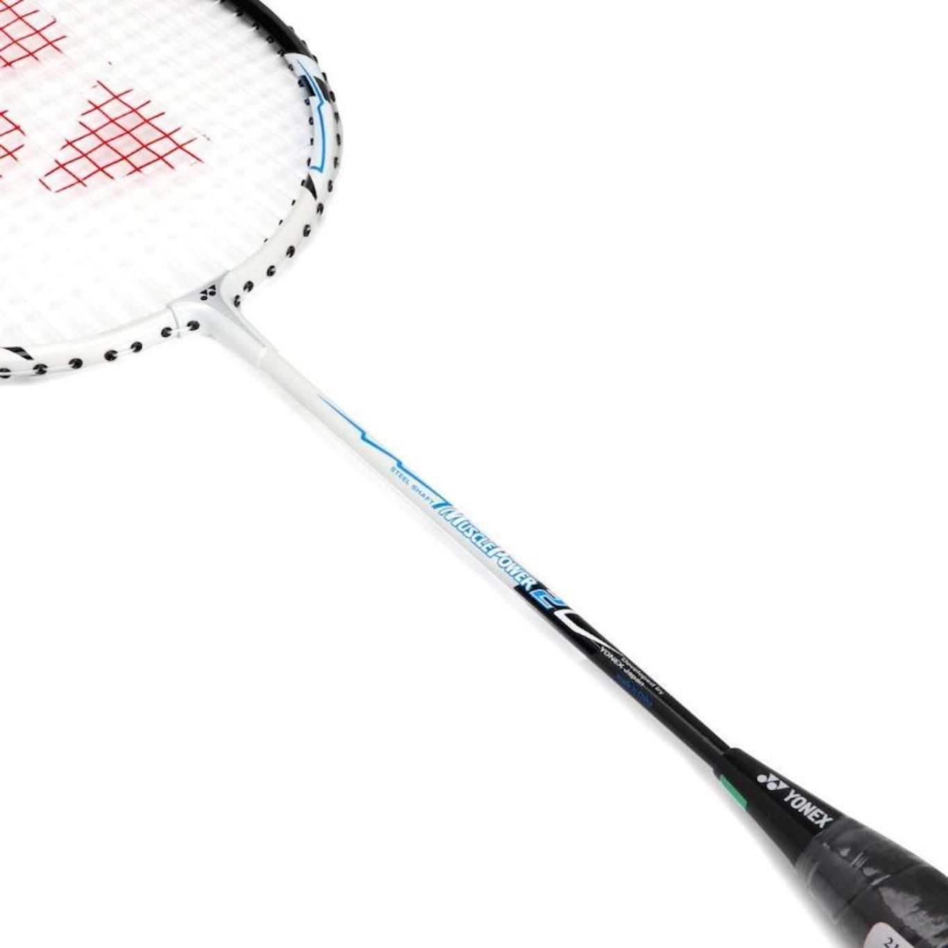 Raquete de Badminton Yonex Muscle Power 2 Branca Preta e Azul - Foto 3