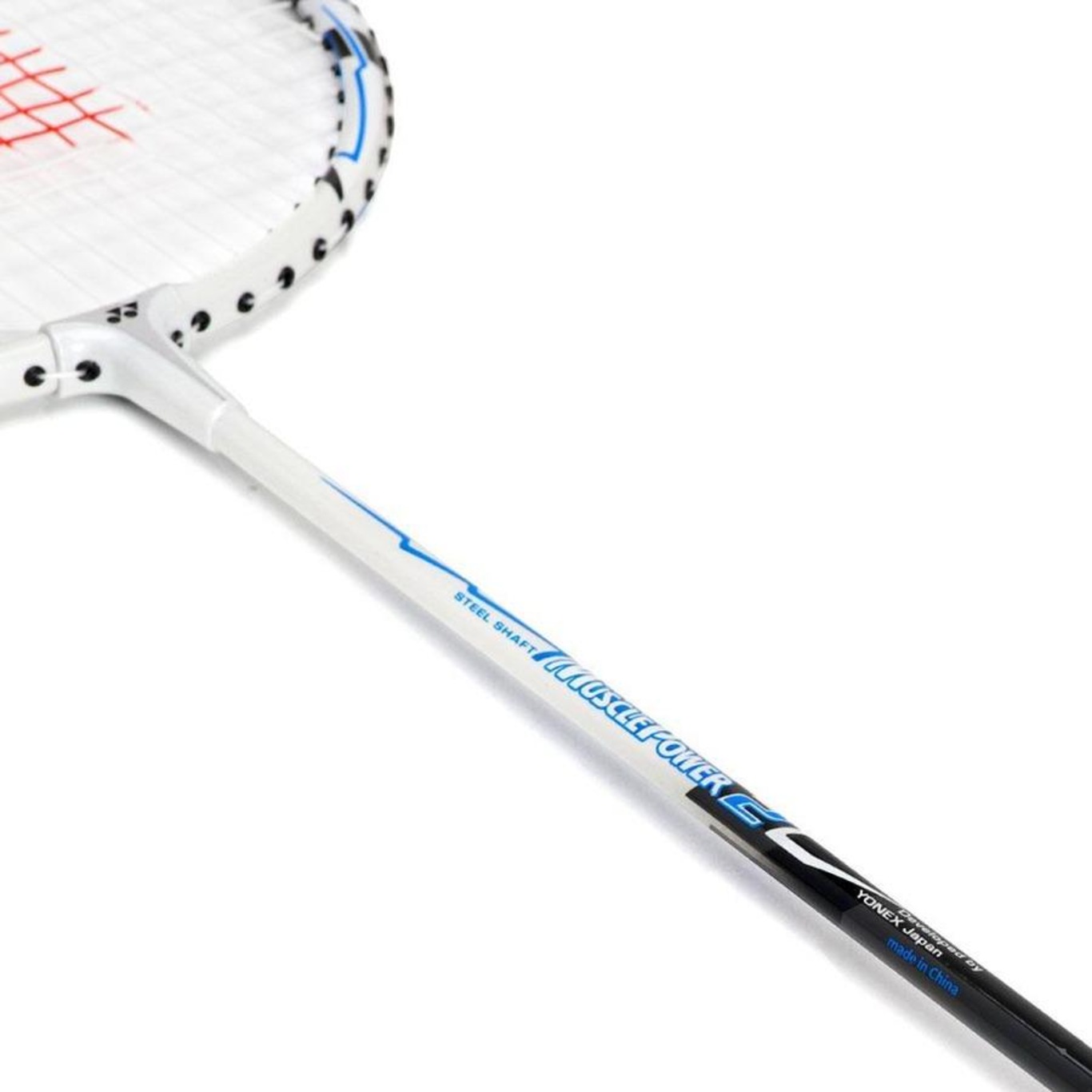 Raquete de Badminton Yonex Muscle Power 2 Branca Preta e Azul - Foto 4