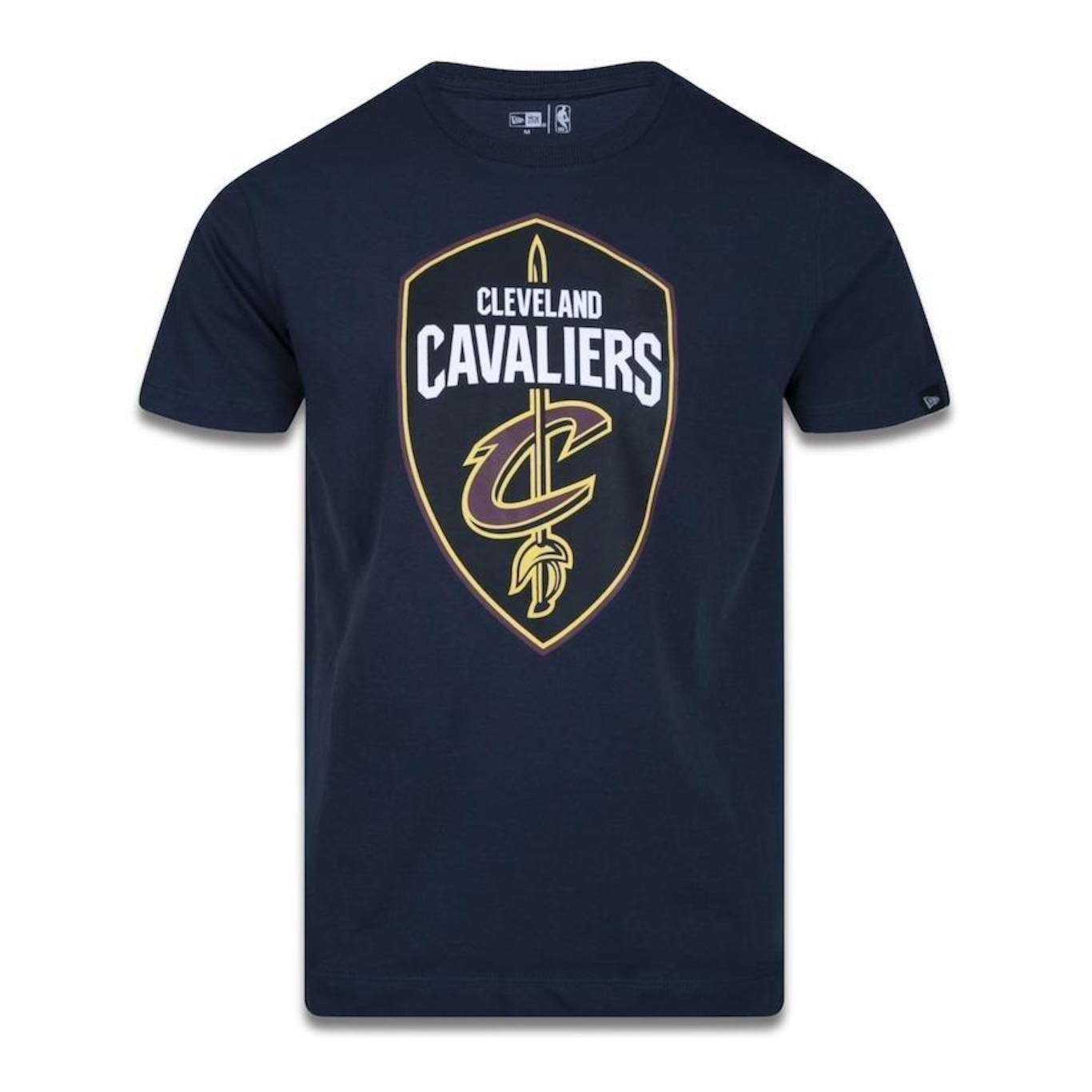 Camiseta New Era Plus Size Regular Manga Curta Cleveland Cavaliers Logo - Masculino - Foto 1