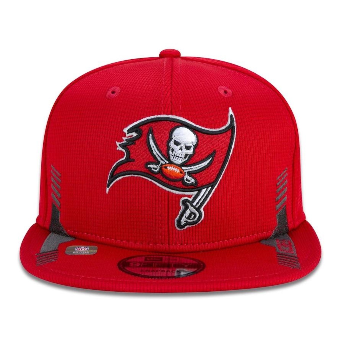 Boné Aba Reta New Era 9Fifty Tampa Bay Buccaneers Sideline Cold Weather - Snapback - Adulto - Foto 2