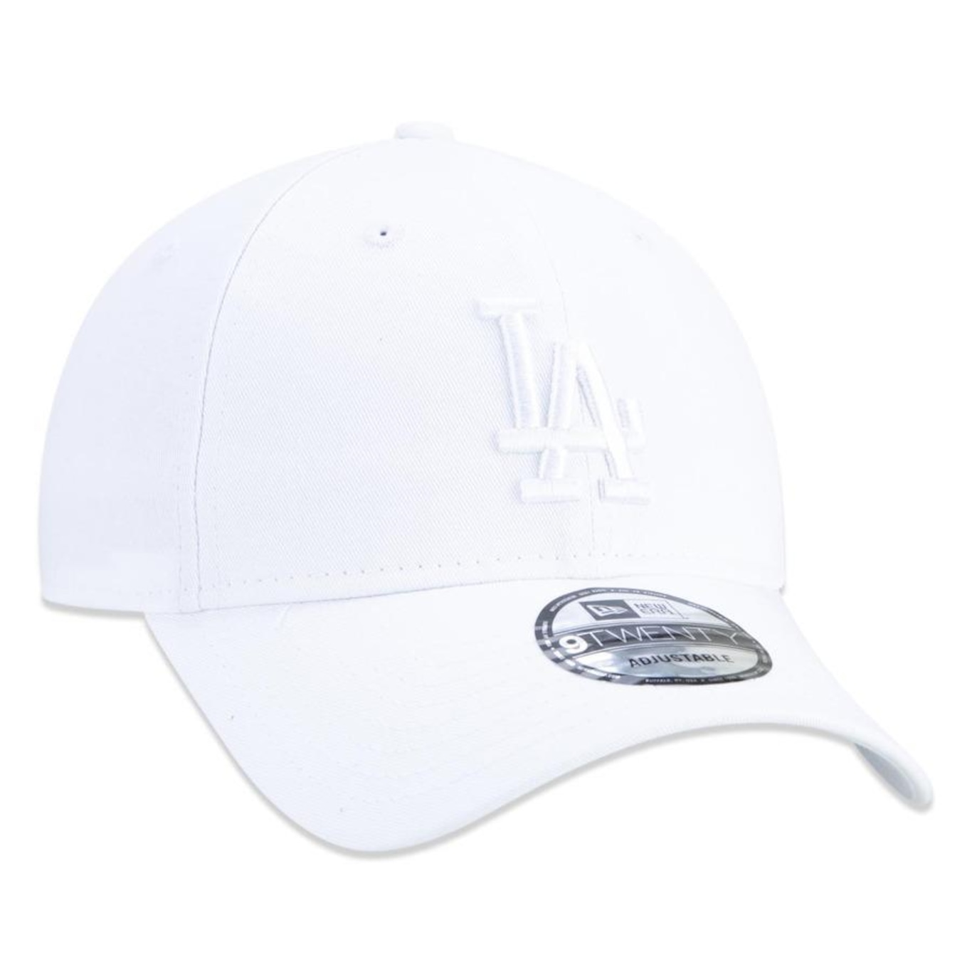 Boné Aba Curva New Era 9Twenty MLB Los Angeles Dodgers Aba Curva BRANCO - Strapback - Adulto - Foto 4