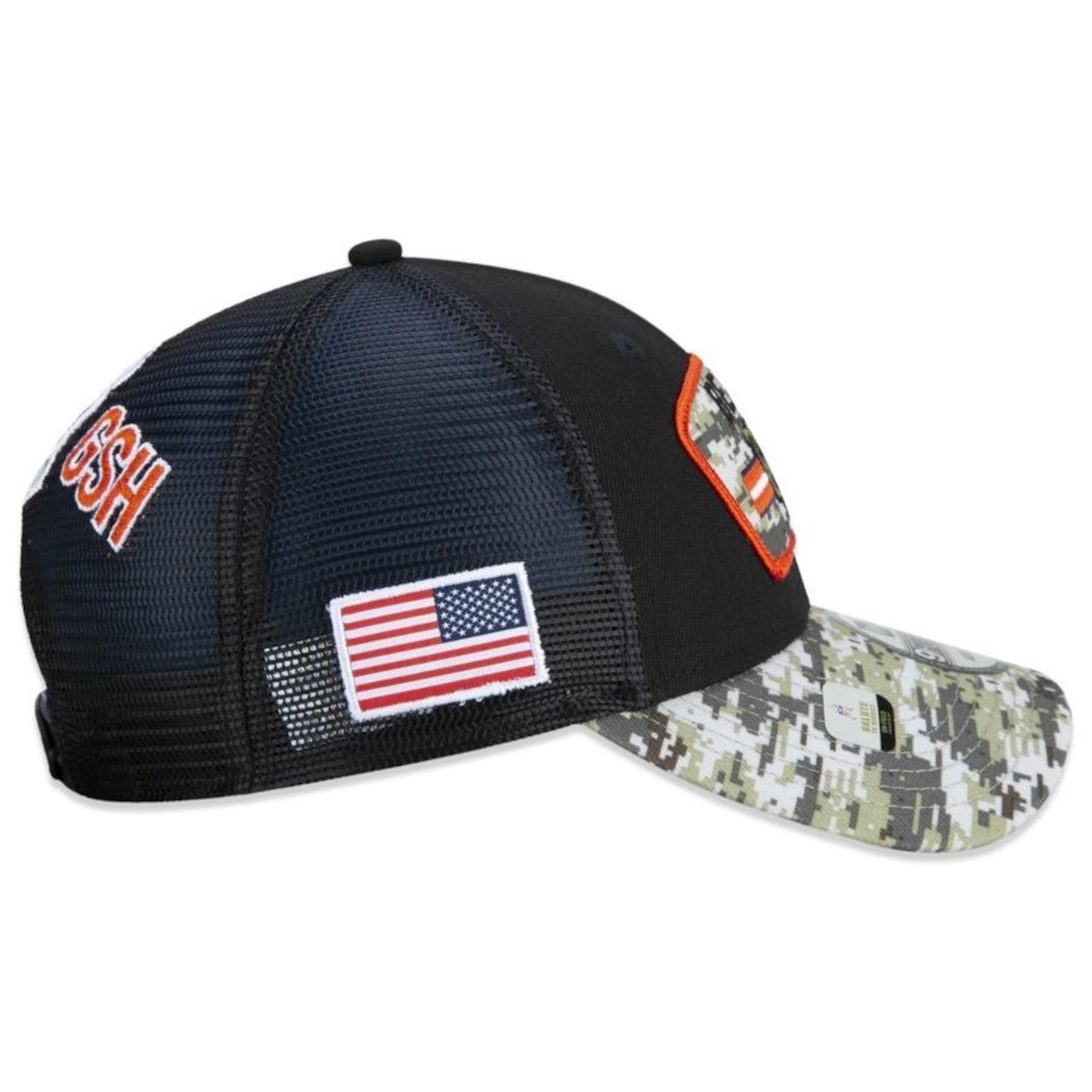 Boné Aba Curva New Era 9Forty Trucker Chicago Bears Salute to Service NFL - Snapback - Adulto - Foto 6