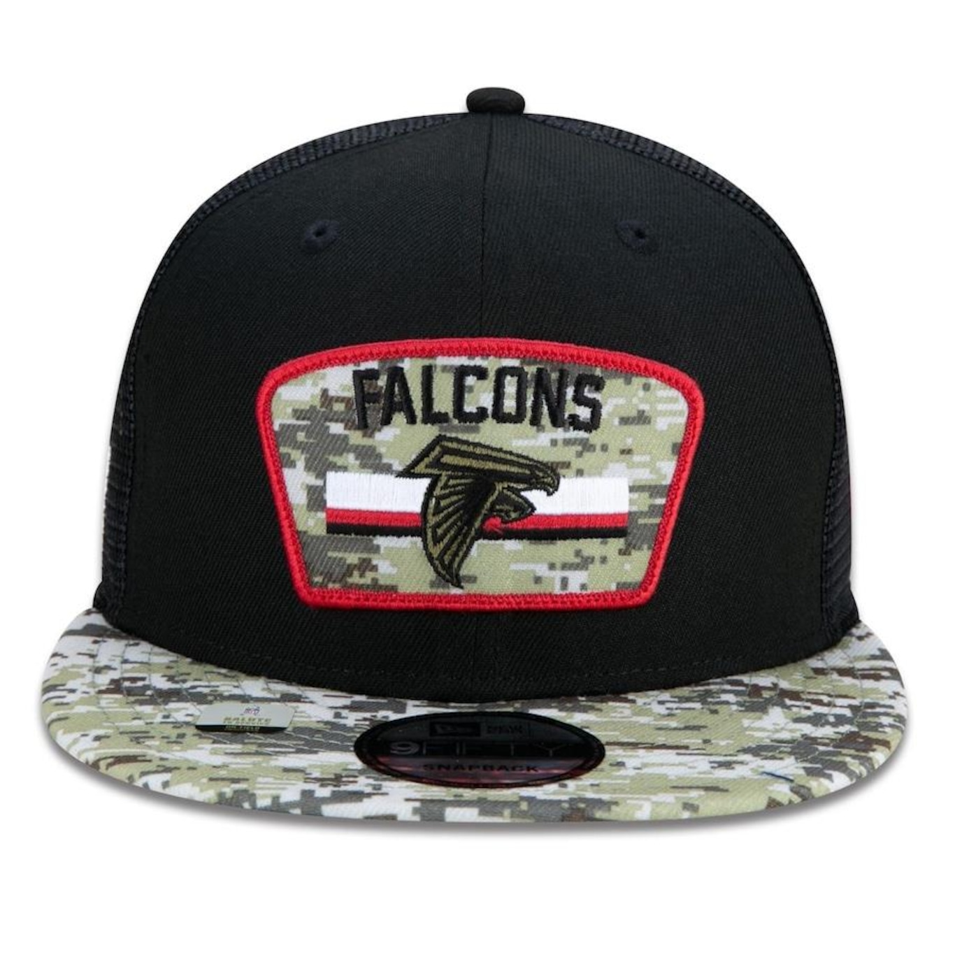 Boné Aba Reta New Era 9Fifty Trucker Atlanta Falcons Salute to Service NFL - Snapback - Adulto - Foto 2