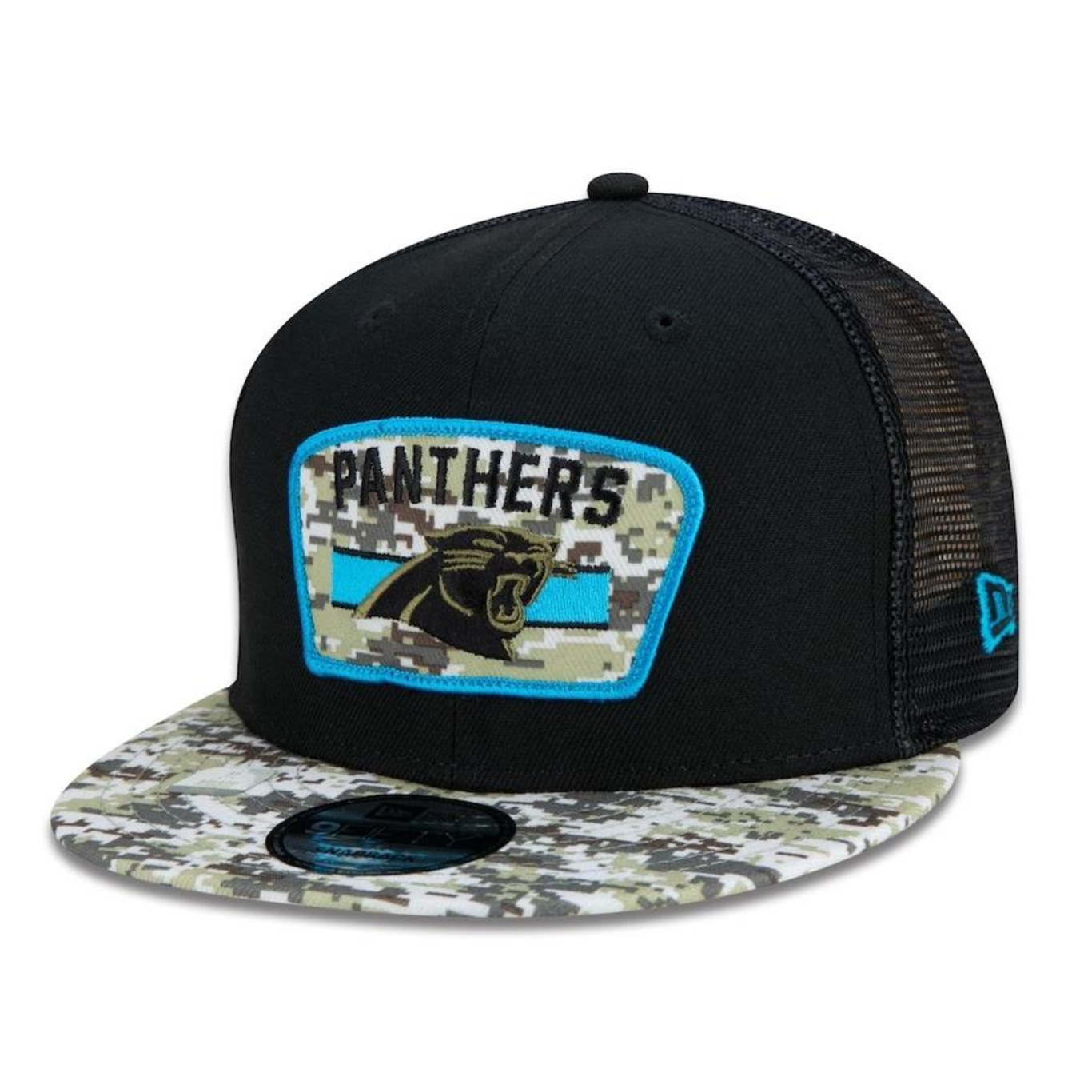 Boné Aba Reta New Era 9Fifty Trucker Carolina Panthers Salute to Service NFL - Snapback - Adulto - Foto 1