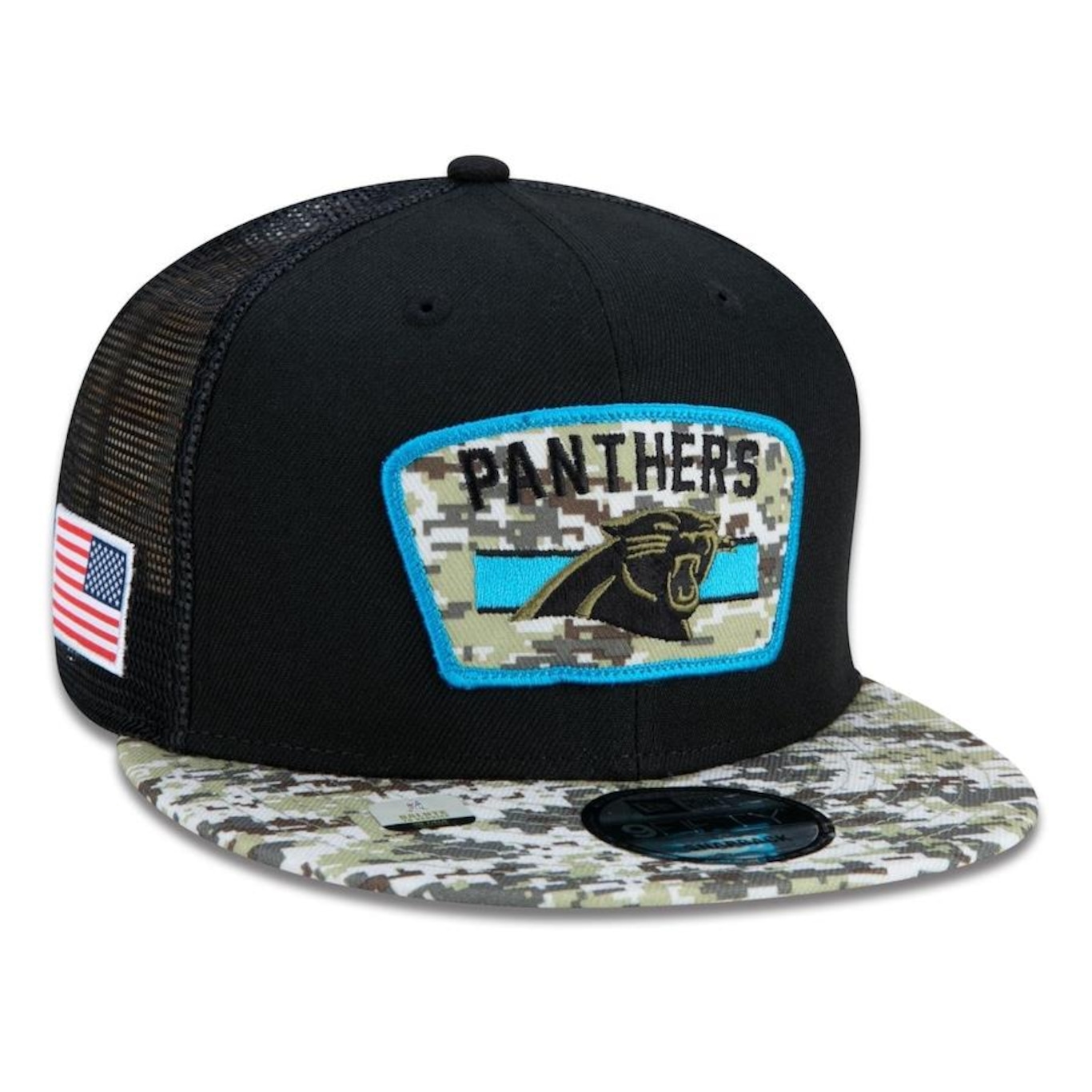 Boné Aba Reta New Era 9Fifty Trucker Carolina Panthers Salute to Service NFL - Snapback - Adulto - Foto 3