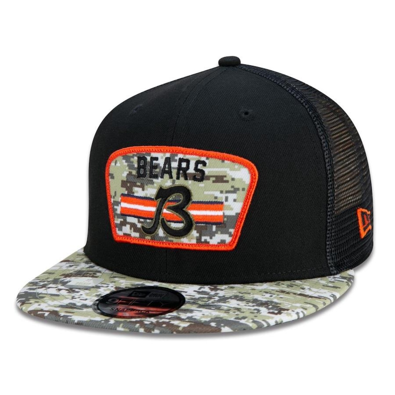 Boné Aba Reta New Era 9Fifty Trucker Chicago Bears Salute to Service NFL - Snapback - Adulto - Foto 1