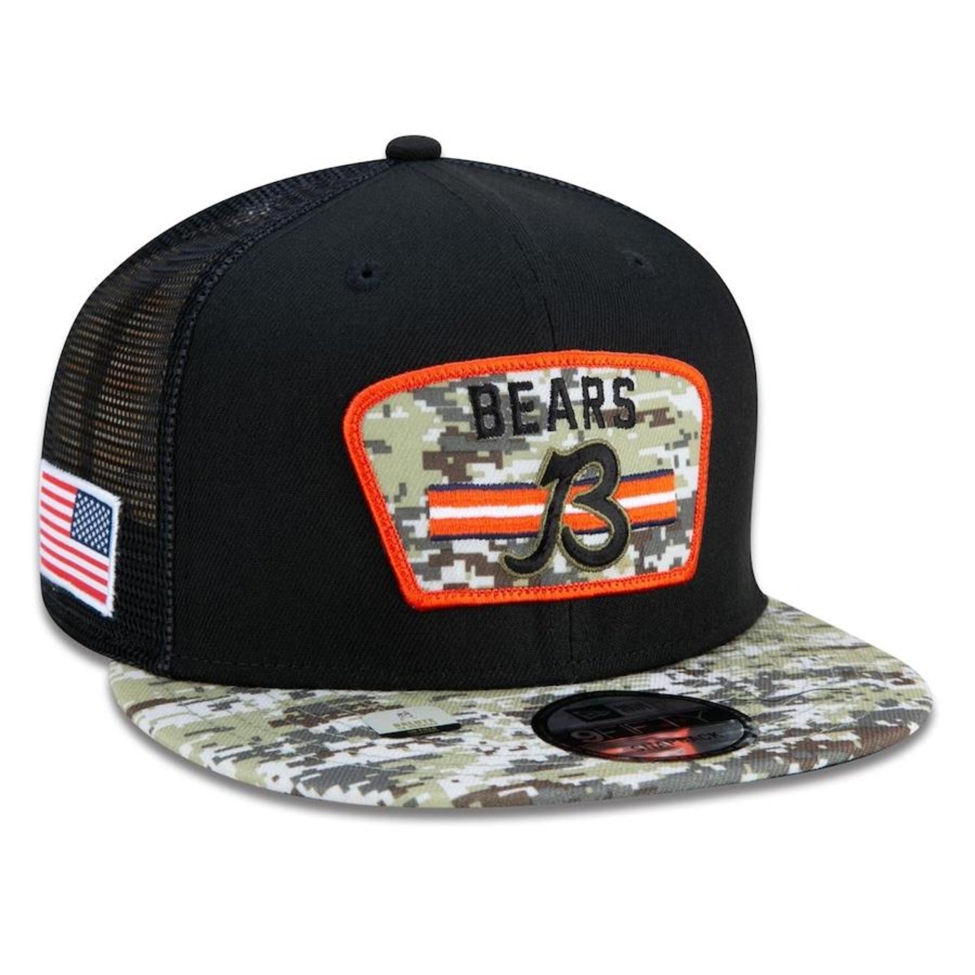 Boné Aba Reta New Era 9Fifty Trucker Chicago Bears Salute to Service NFL - Snapback - Adulto - Foto 3