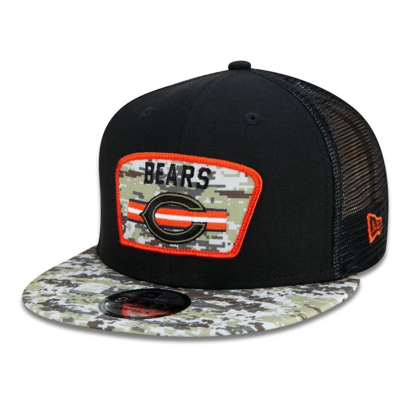 Boné Aba Reta New Era 9Fifty Trucker Chicago Bears Salute to Service NFL - Snapback - Adulto - Foto 1