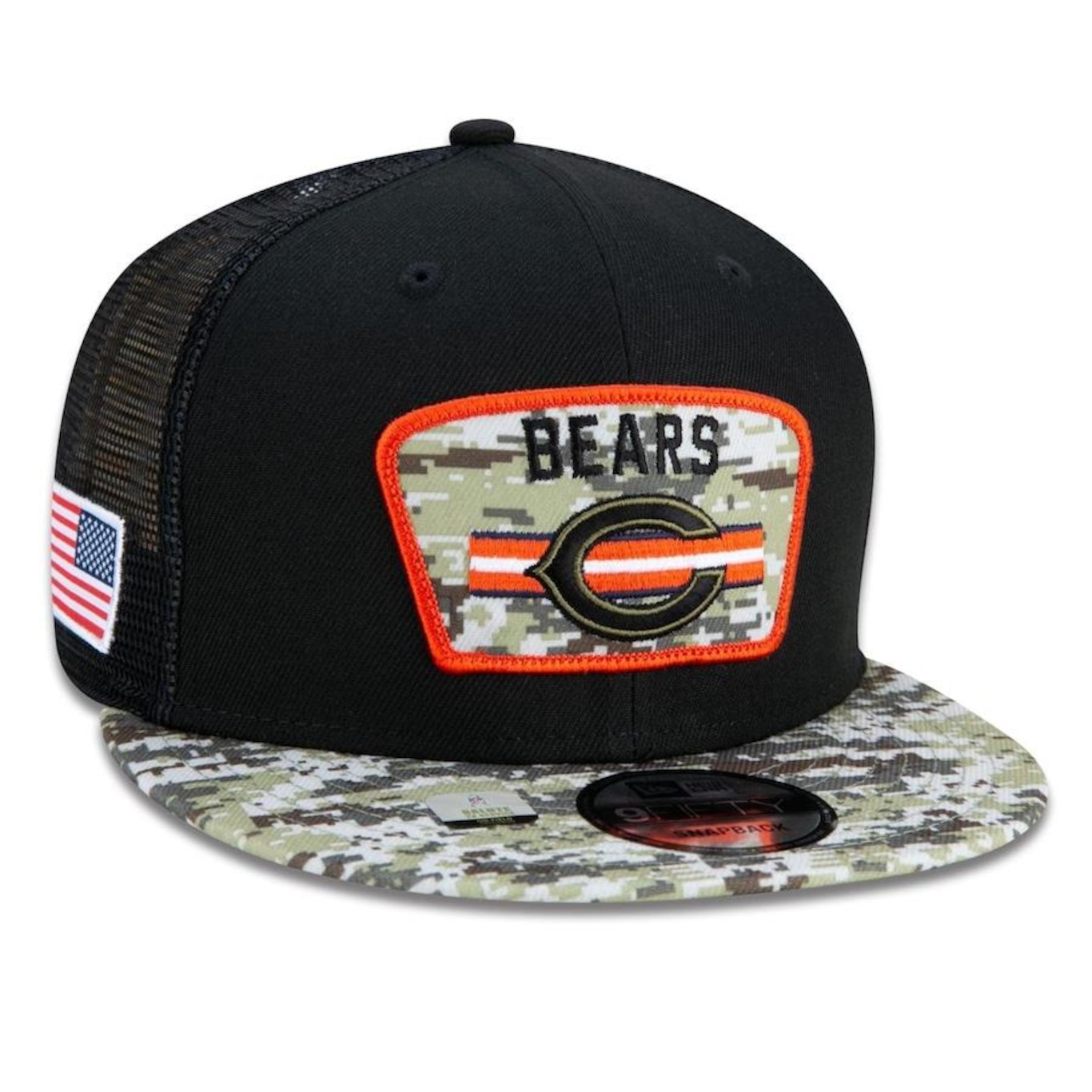 Boné Aba Reta New Era 9Fifty Trucker Chicago Bears Salute to Service NFL - Snapback - Adulto - Foto 3