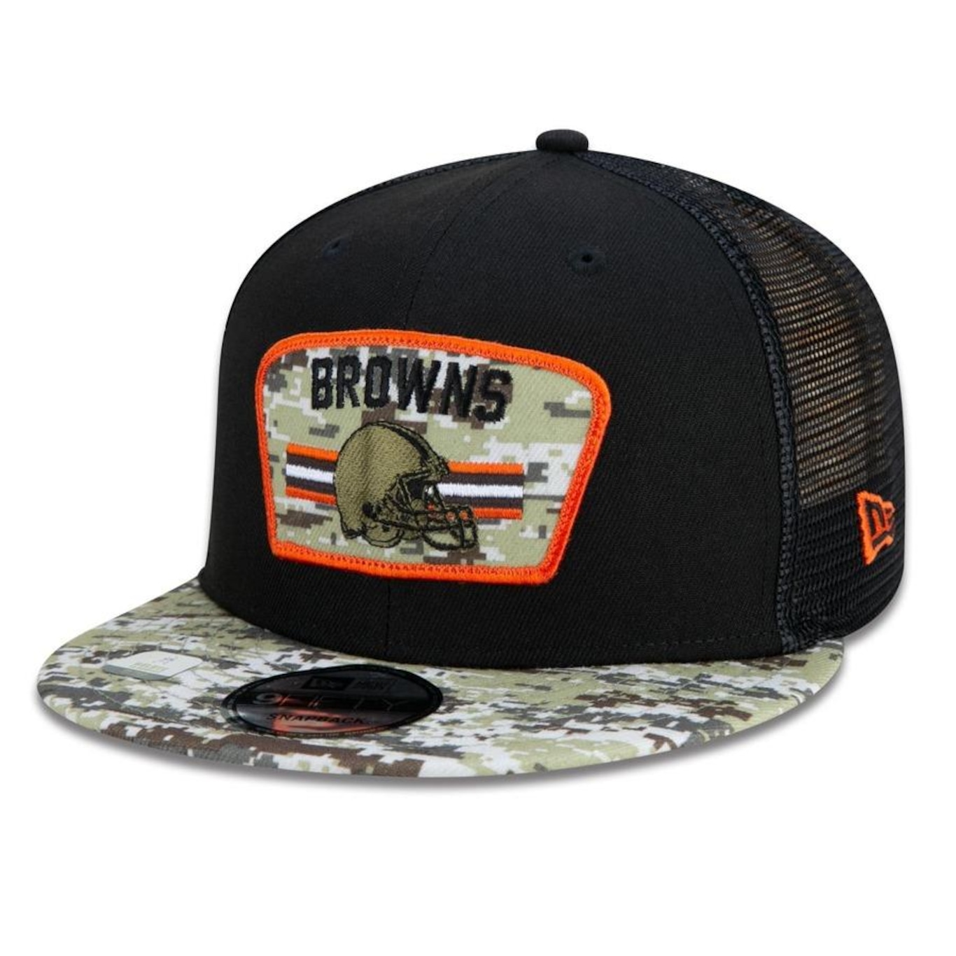 Boné Aba Reta New Era 9Fifty Trucker CLEVELAND BROWNS Salute TO Service NFL - Snapback - Adulto - Foto 1