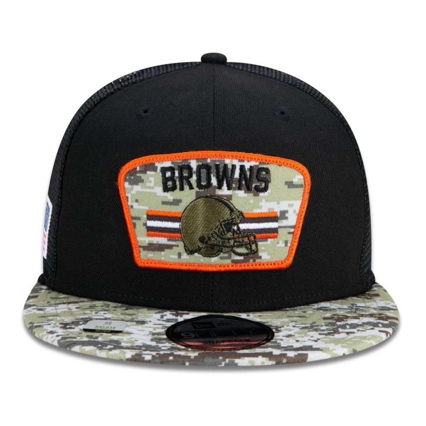 Boné Aba Reta New Era 9Fifty Trucker CLEVELAND BROWNS Salute TO Service NFL - Snapback - Adulto - Foto 2