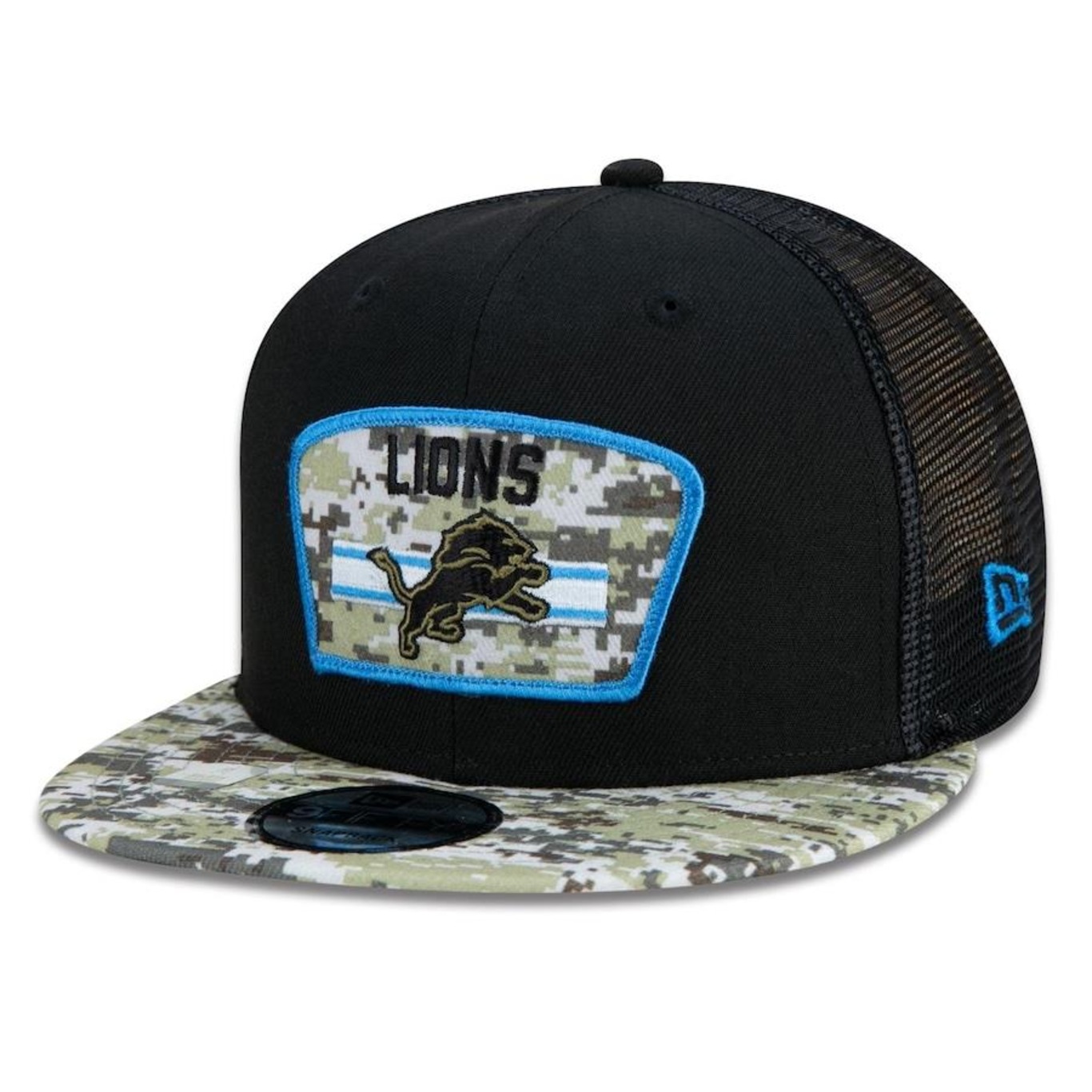 Boné Aba Reta New Era 9Fifty Trucker Detroit Lions Salute to Service NFL - Snapback - Adulto - Foto 1