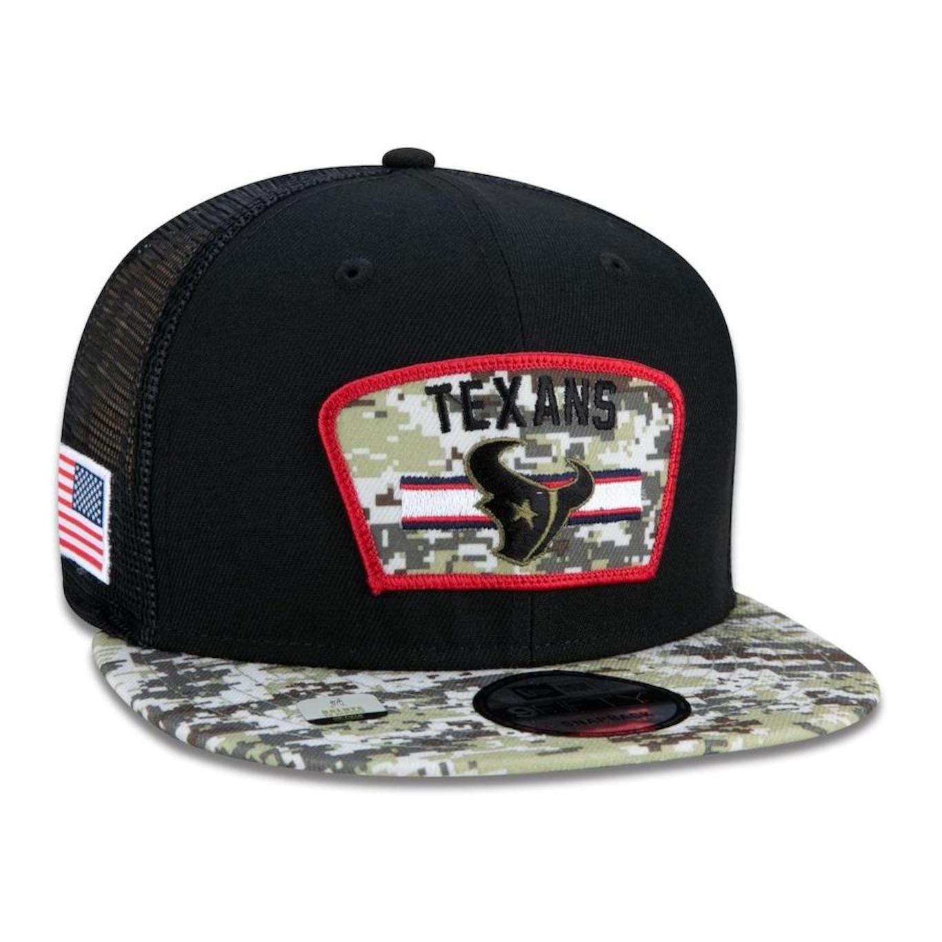 Boné Aba Reta New Era 9Fifty Trucker Houston Texans Salute to Service NFL - Snapback - Adulto - Foto 3