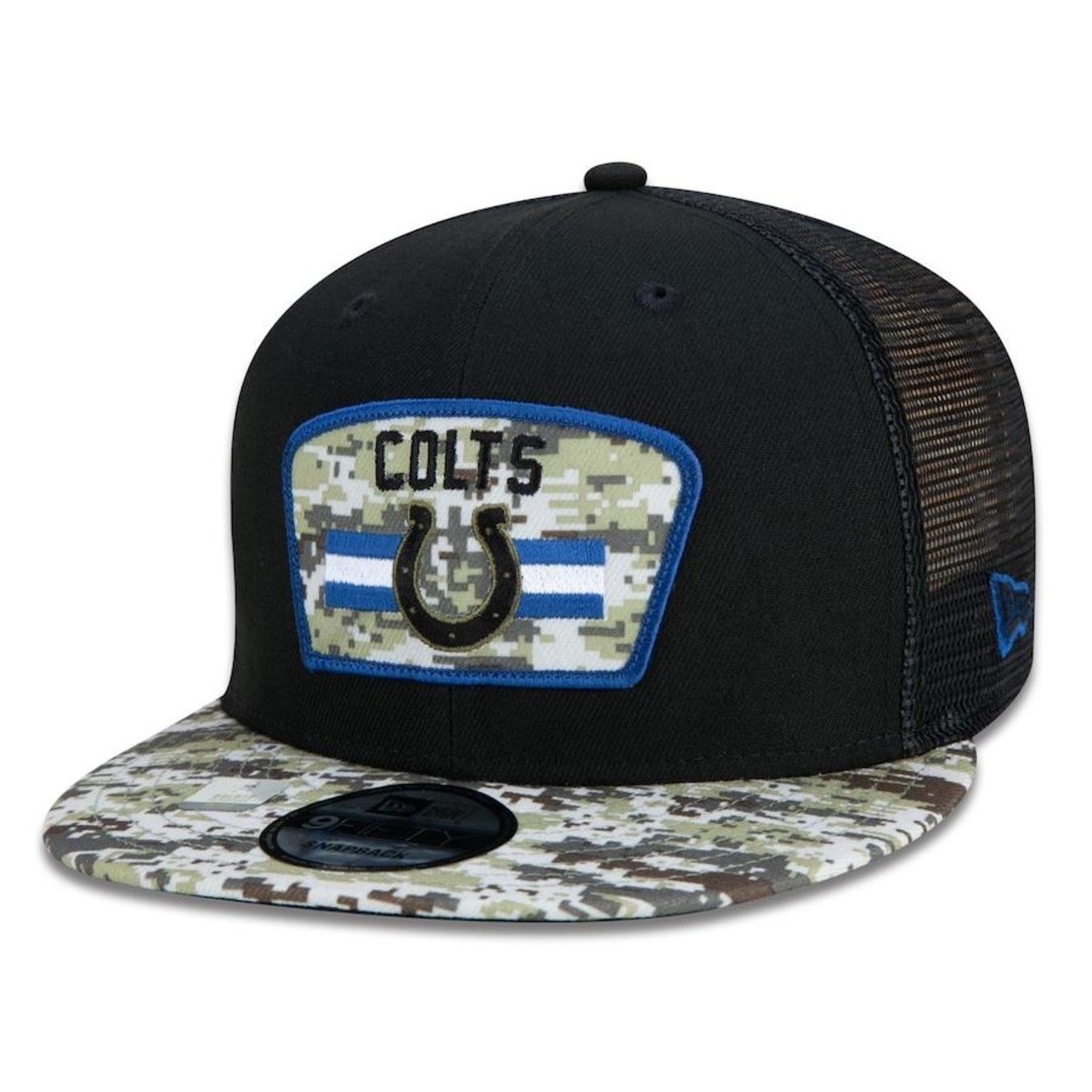 Boné Aba Reta New Era 9Fifty Trucker Indianapolis Colts Salute to Service NFL - Snapback - Adulto - Foto 1