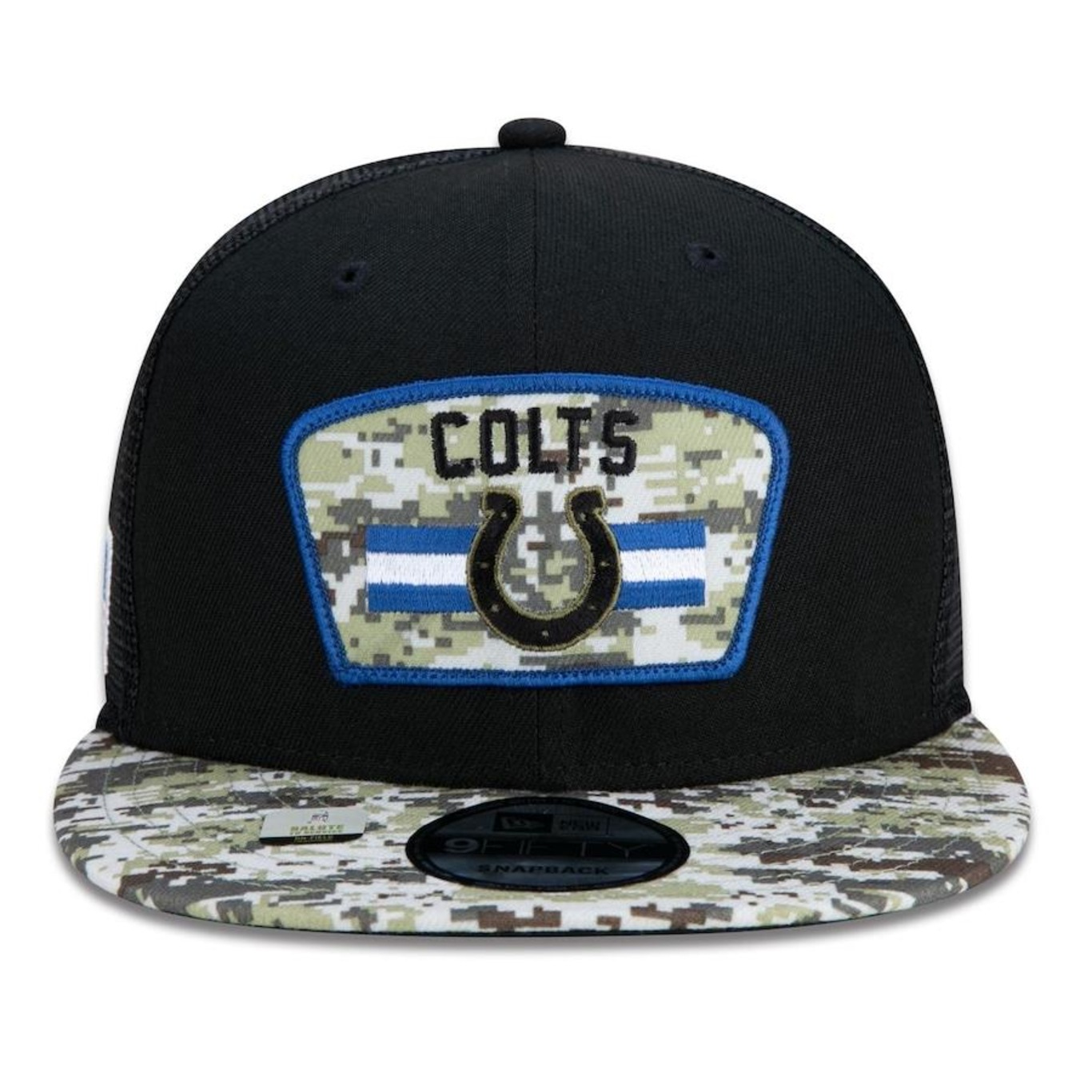 Boné Aba Reta New Era 9Fifty Trucker Indianapolis Colts Salute to Service NFL - Snapback - Adulto - Foto 2